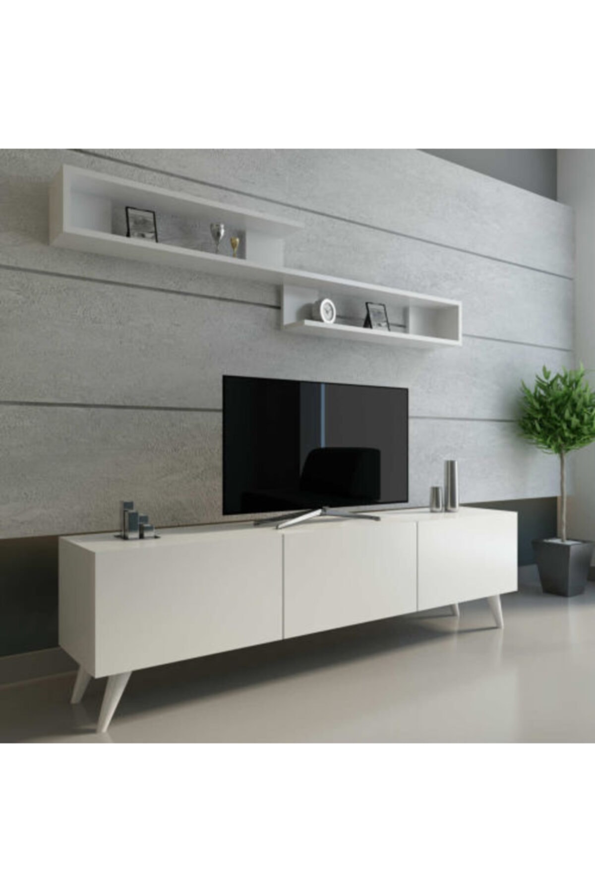 NEWLİNE Dekormia Ideal Tv Ünitesi X2032 Parlak Beyaz