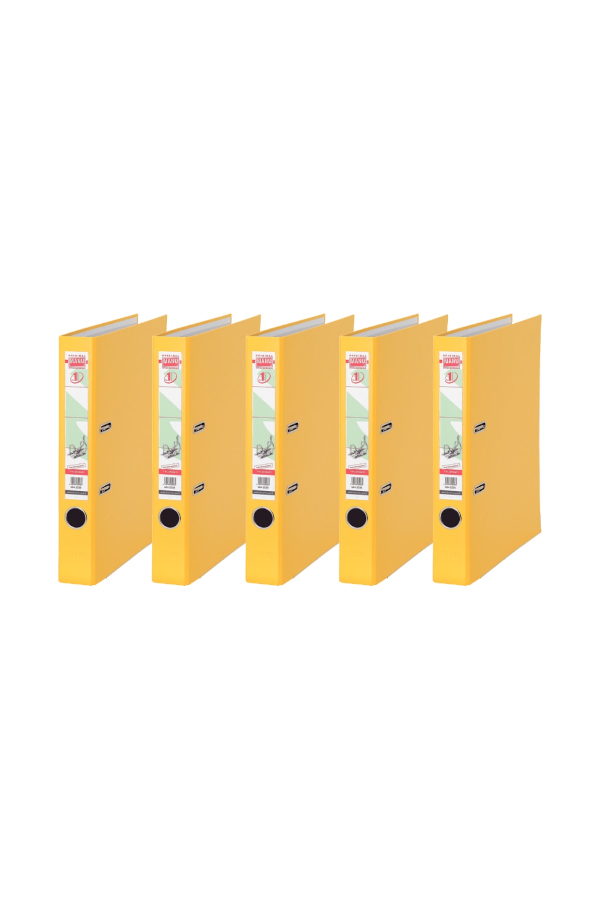 Manuscript Manu Dar Plastik Klasör (2035) Sarı 5 Li Paket