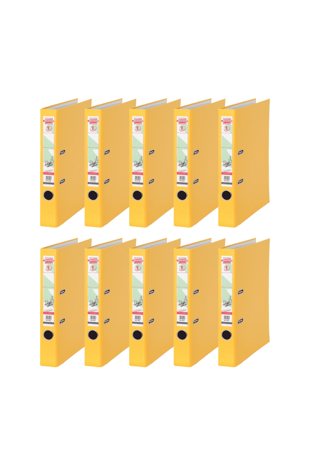 Manuscript Manu Dar Plastik Klasör (2035) Sarı 10 Lu Paket