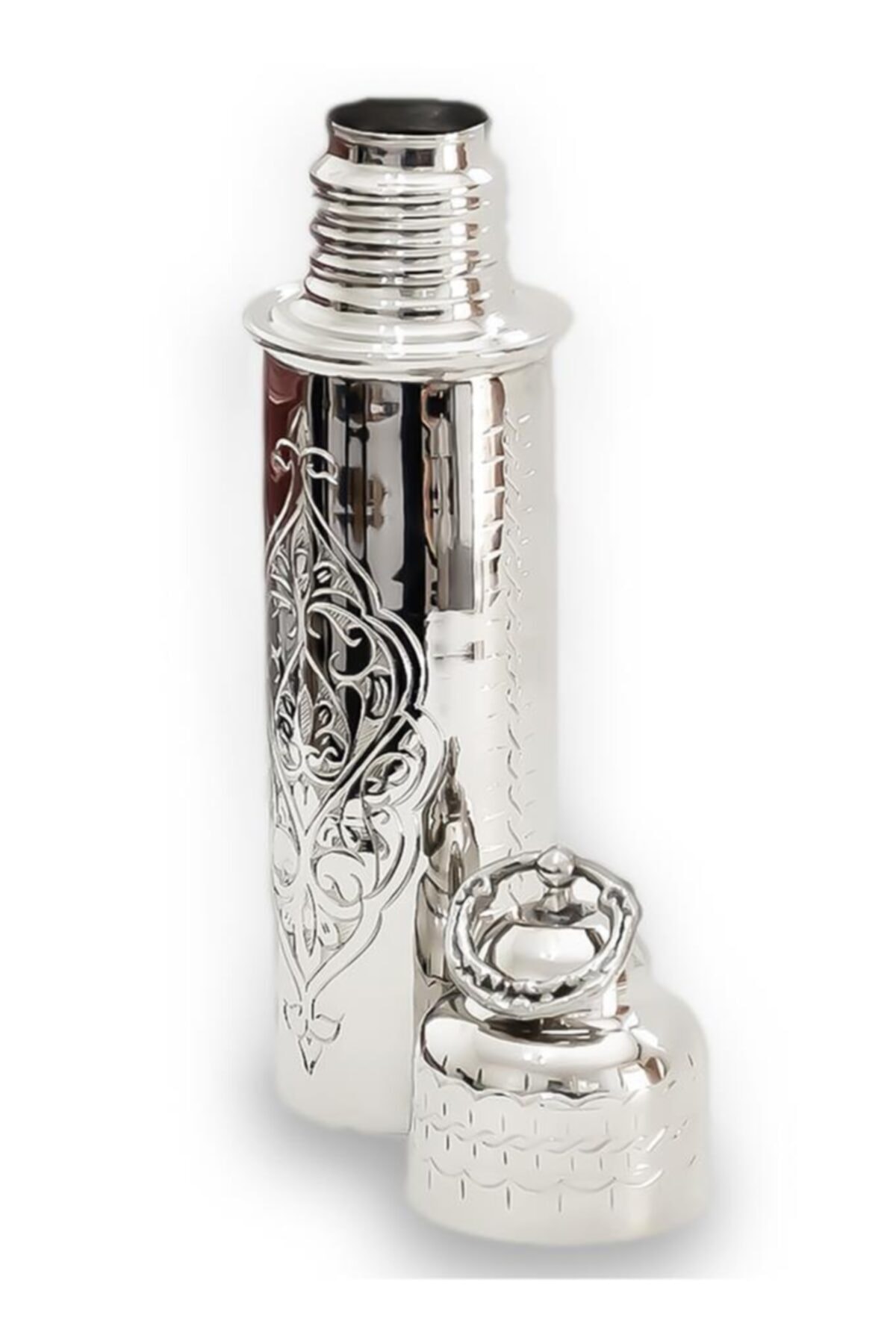 Global Marketin Bakır Matara Anadolu Motif El Işçiliği Gri Renk