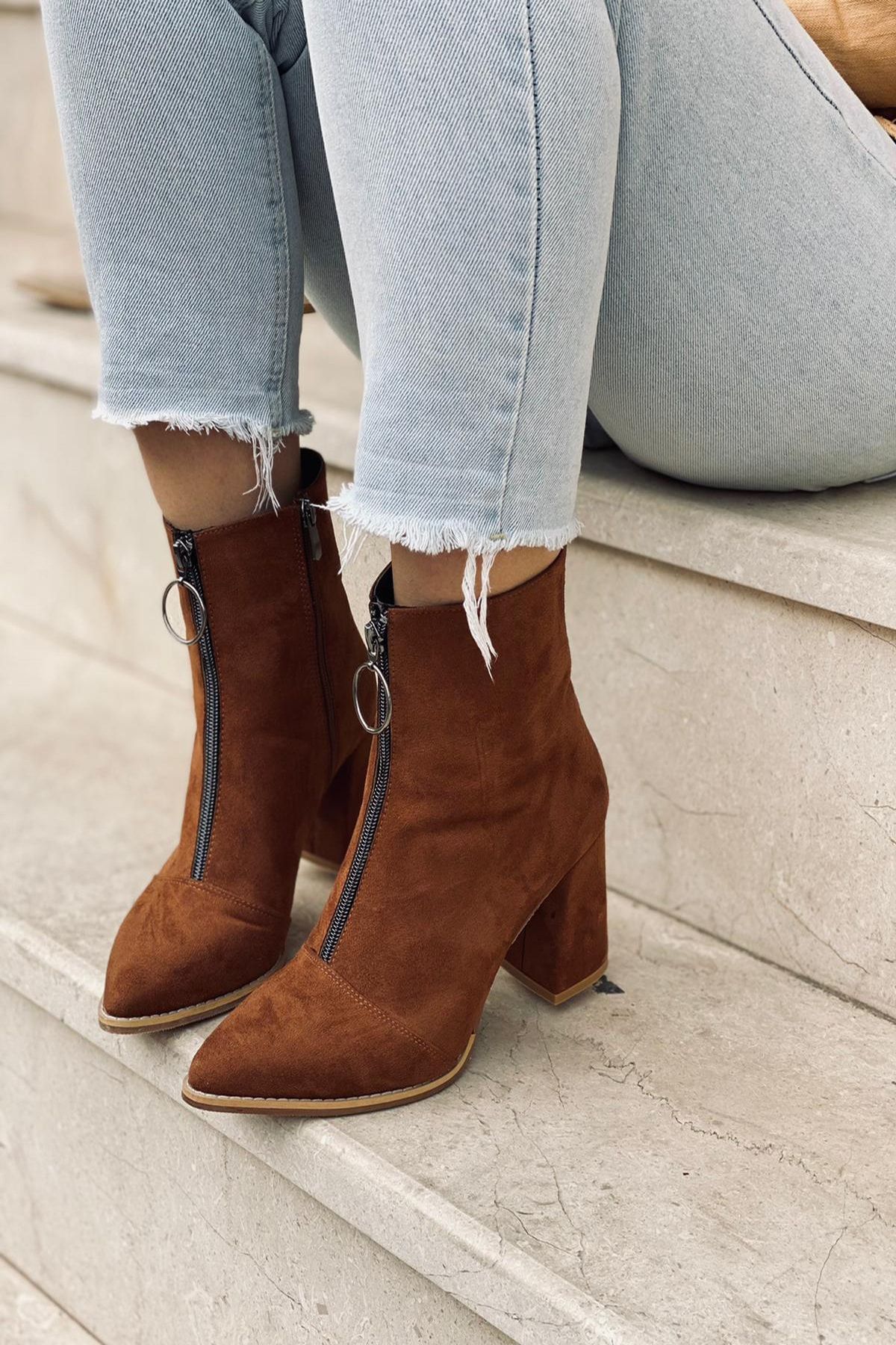 Mida Shoes Tabafermuarlı Süet Bot