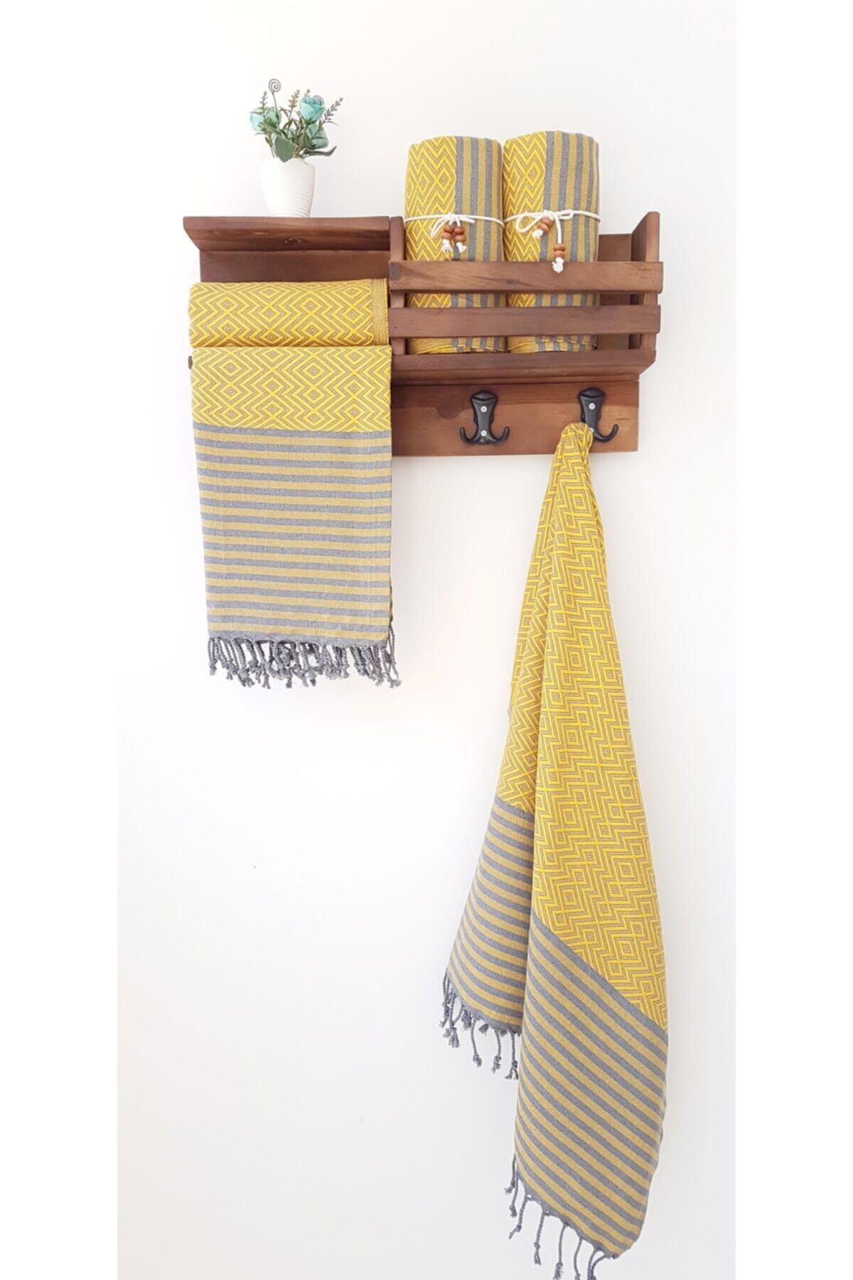 Wellstil 4'lü Atıl Peştamal Set Hardal