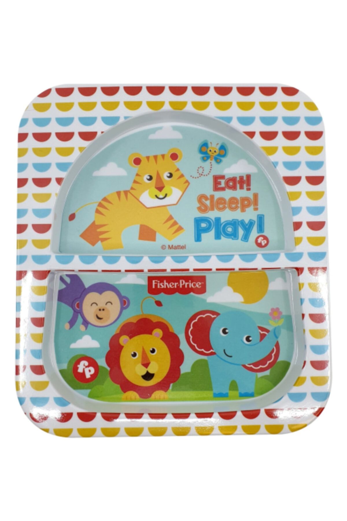 FISHER PRICE Bölmeli Mama Tabağı - Jungle Desenli