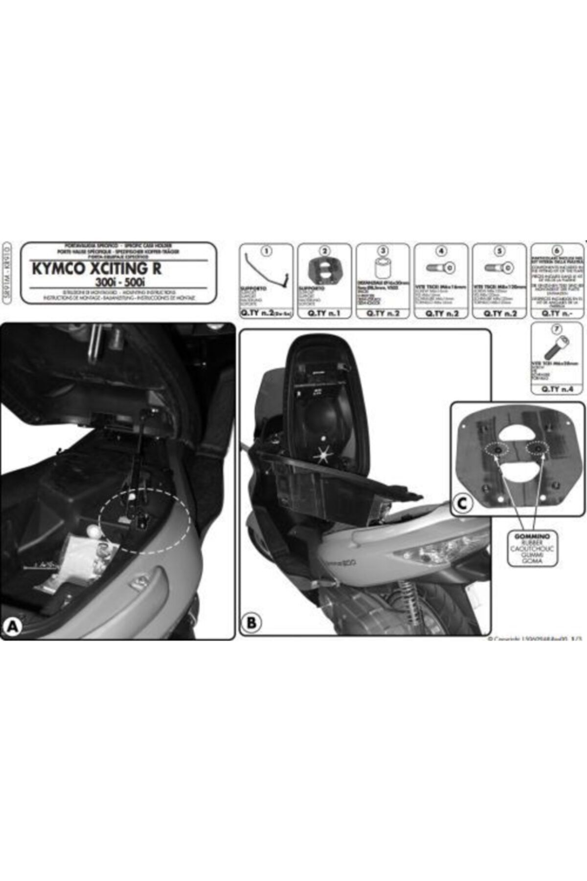 Givi Gıvı Sr91m Kymco Xcıtıng R 300ı-500ı (09-14) Arka Çanta Taşıyıcı