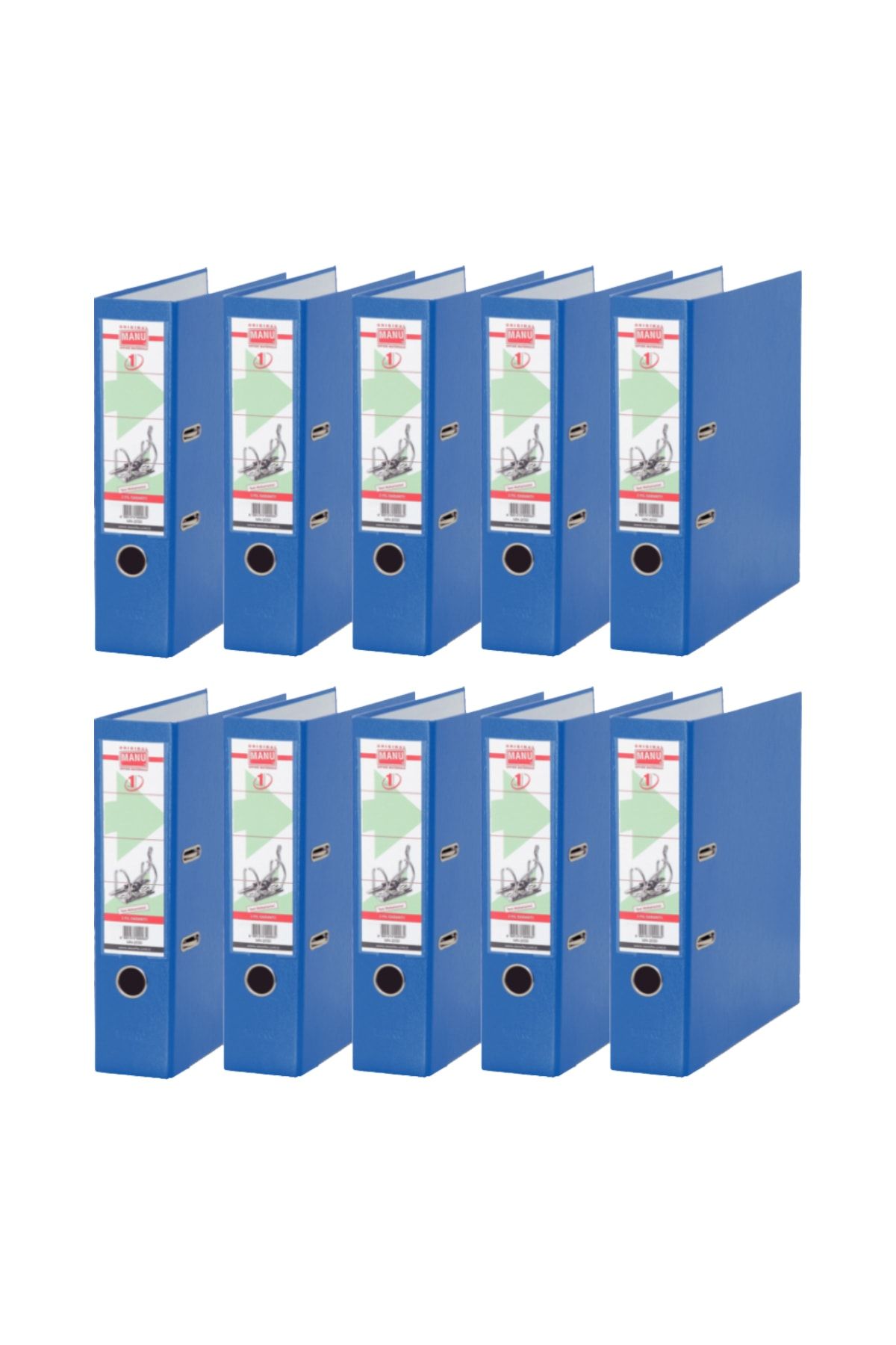Manuscript Manu Geniş Plastik Klasör (2030) Mavi 10 Lu Paket