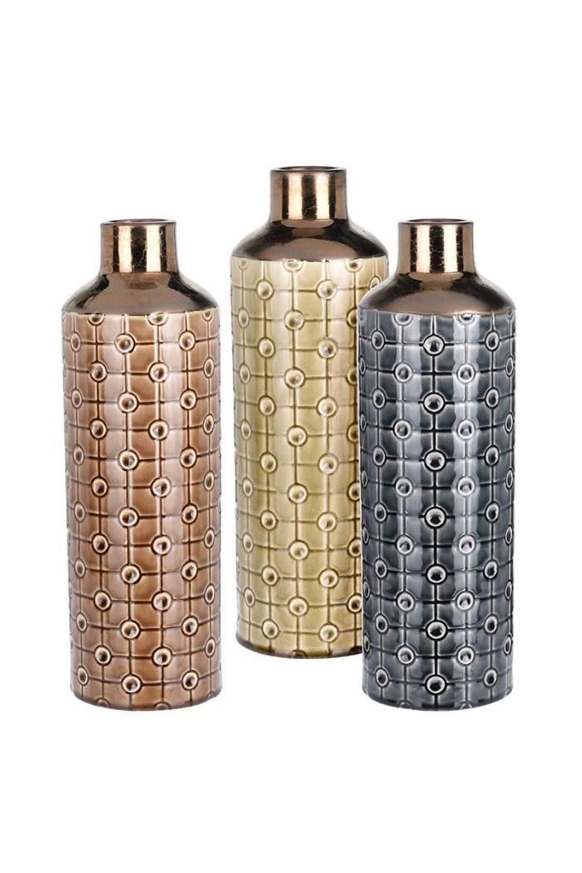 Tmall Home Design Cente Tmall Home Design Kabartmalı Seramik Vazo-807630