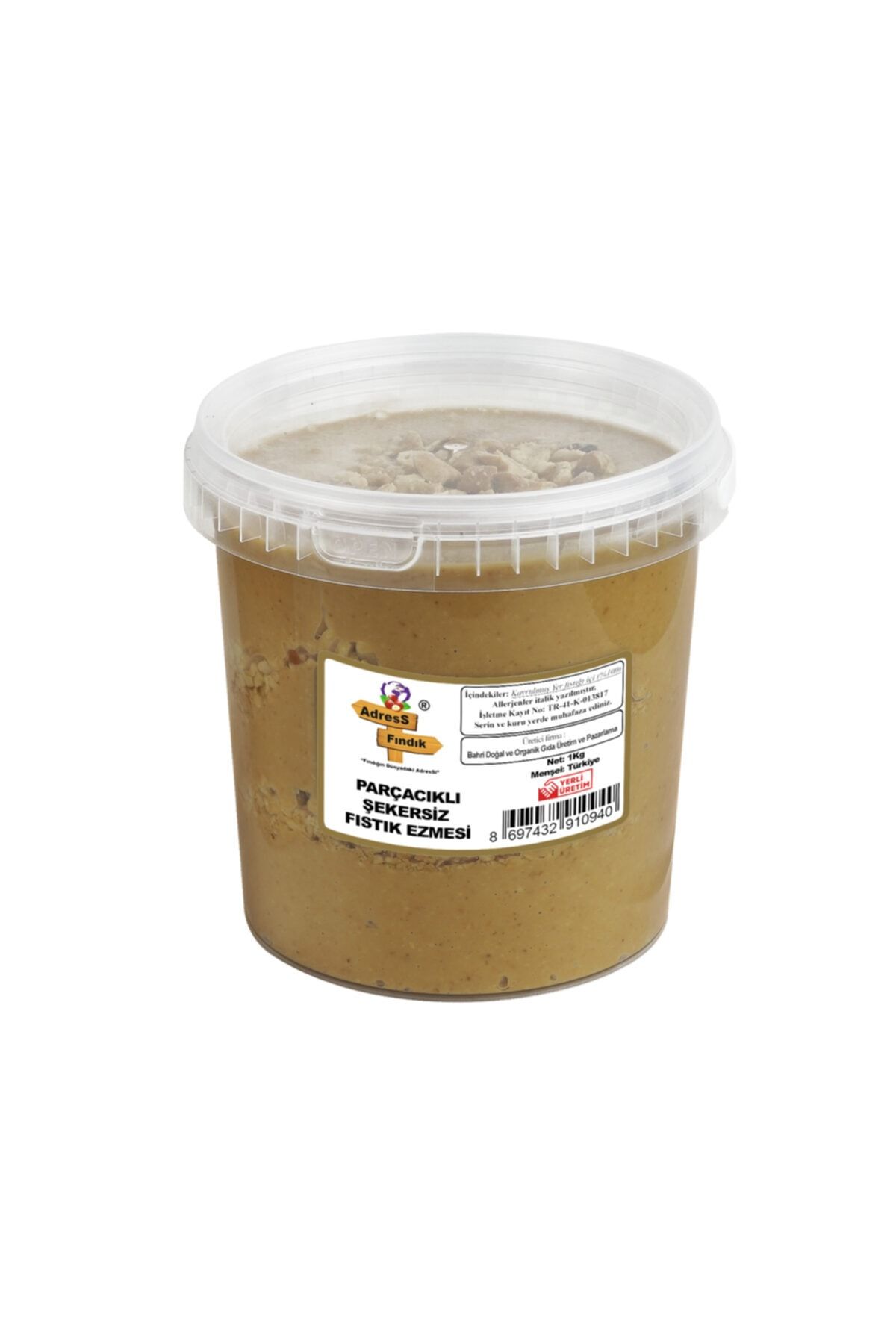 AdressFındık Parçacıklı Şekersiz Fıstık Ezmesi (yer Fıstığı) 1 Kg