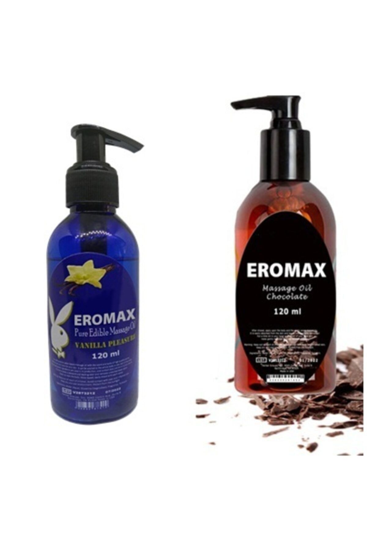 Eromax Vaniya Aromalı Masaj Yağı + Çikolata Aromalı Kayganlaştırıcı Yağ
