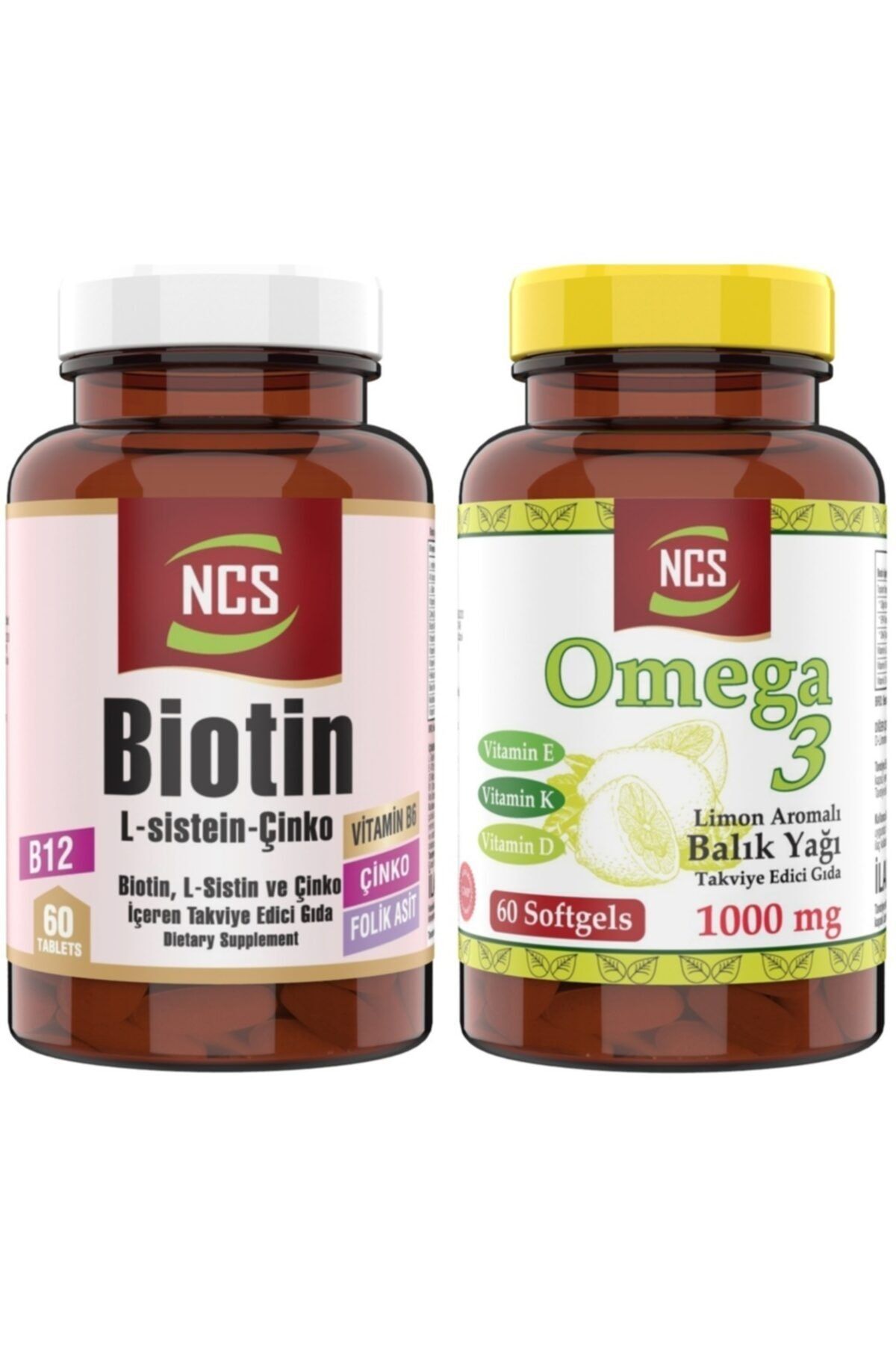 NCS Omega 3 Balık Yağı 60 Kapsül Biotin 60 Kapsül