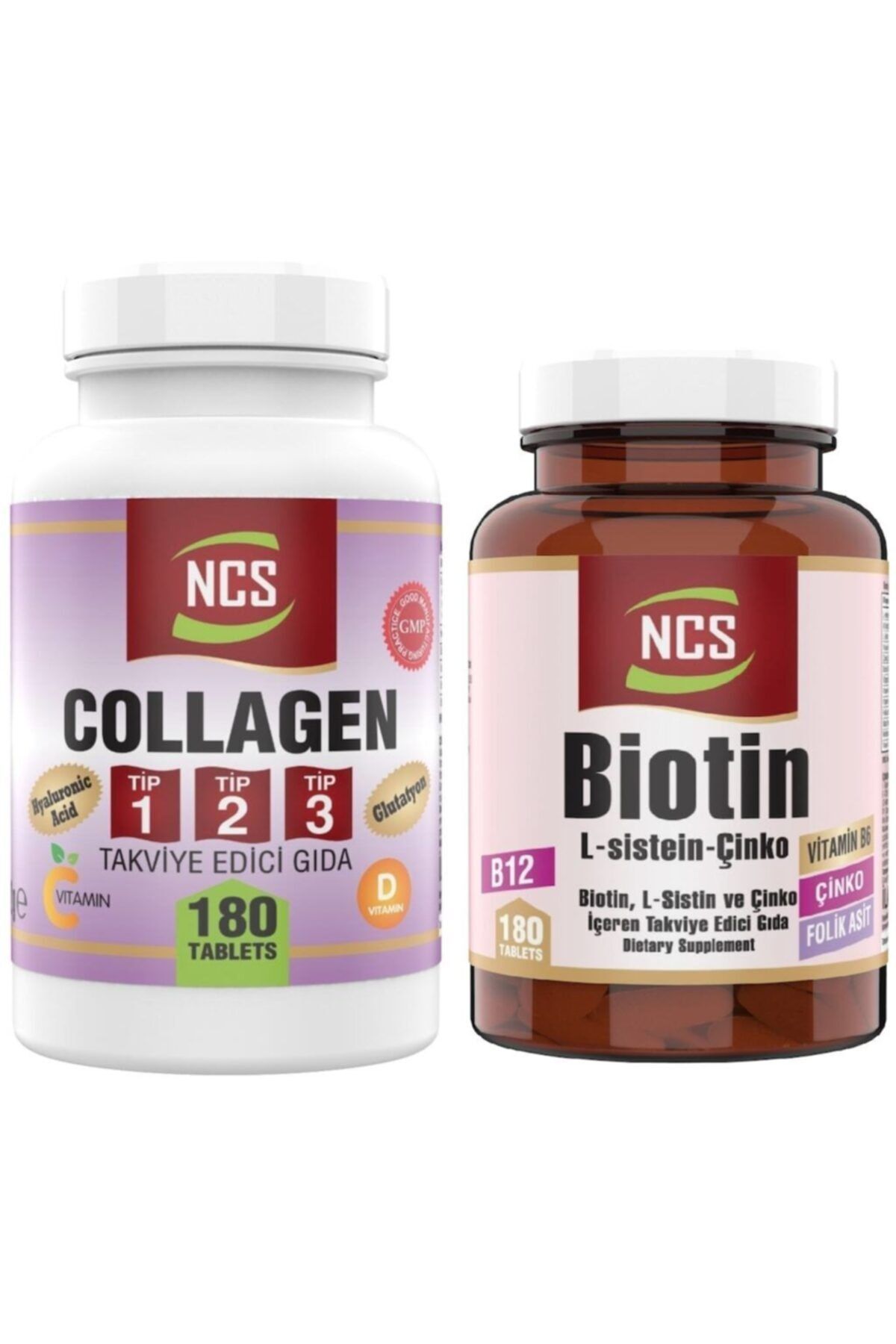 NCS Tip 1-2-3 Collagen (kolajen) 180 Tablet Glutatyon Biotin 180