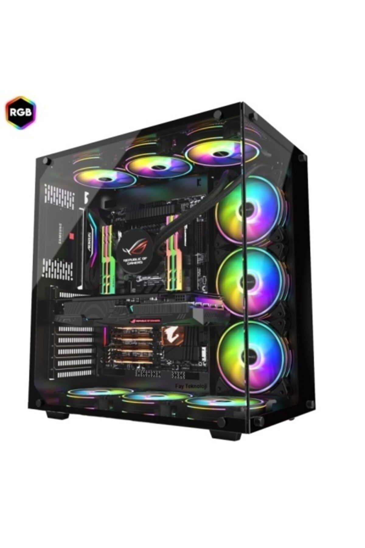 GamePower Warcry A-rgb 9 Fanlı 650w 80+ Bronze Kumandalı Gaming Oyuncu Bilgisayar Kasası