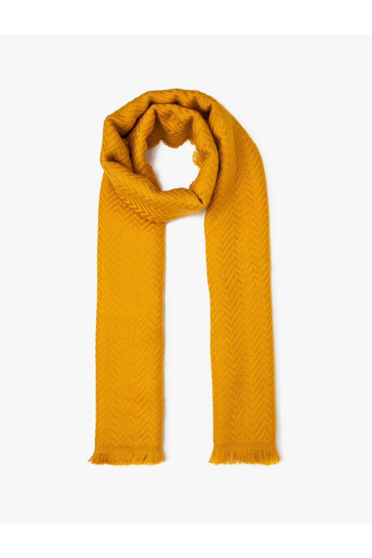 Koton Kadın Sarı Desenli Atkı