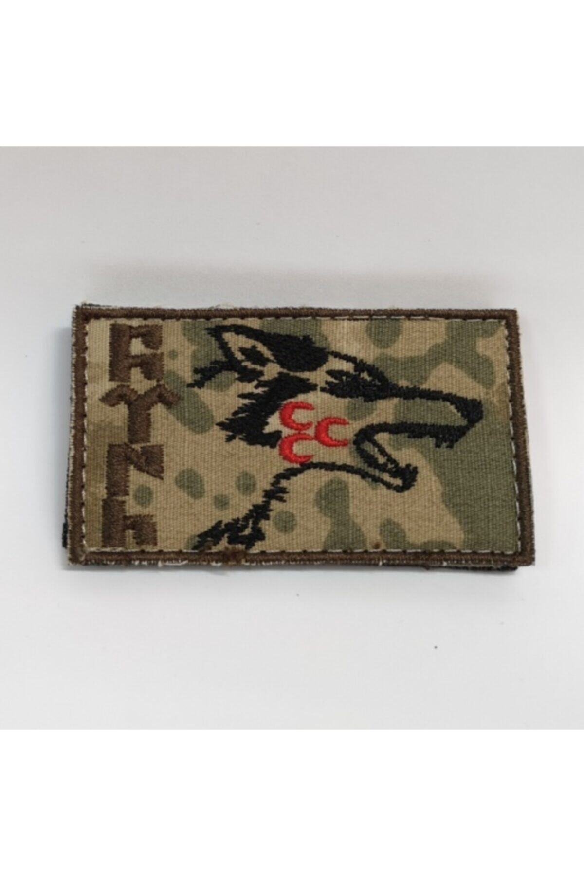 Silyon Askeri Giyim Göktürk Kurt Başlı Üç Hilal Jandarma Kamuflaj Patch/peç