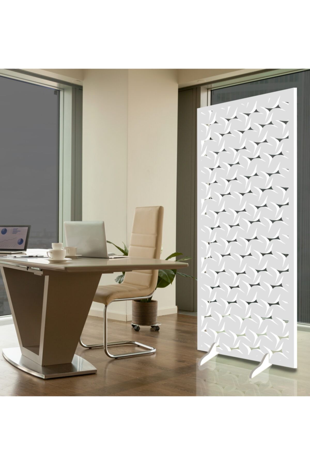 Liar Dekor Liar Ahşap Seperatör (PARAVAN) - Ksp-197 - (18 MM) - (85 CM X 210 CM) - (BEYAZ)