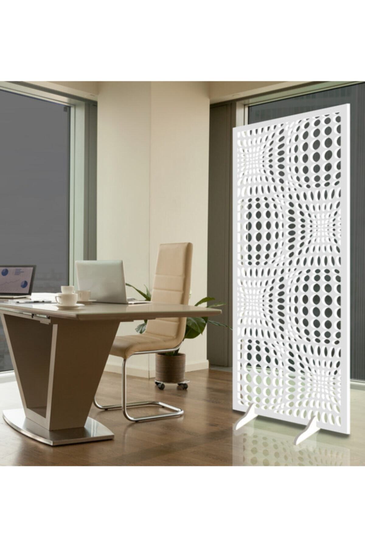 Liar Dekor Liar Ahşap Seperatör (PARAVAN) - Ksp-106 - (10 MM) - (60 CM X 160 CM) - (BEYAZ)