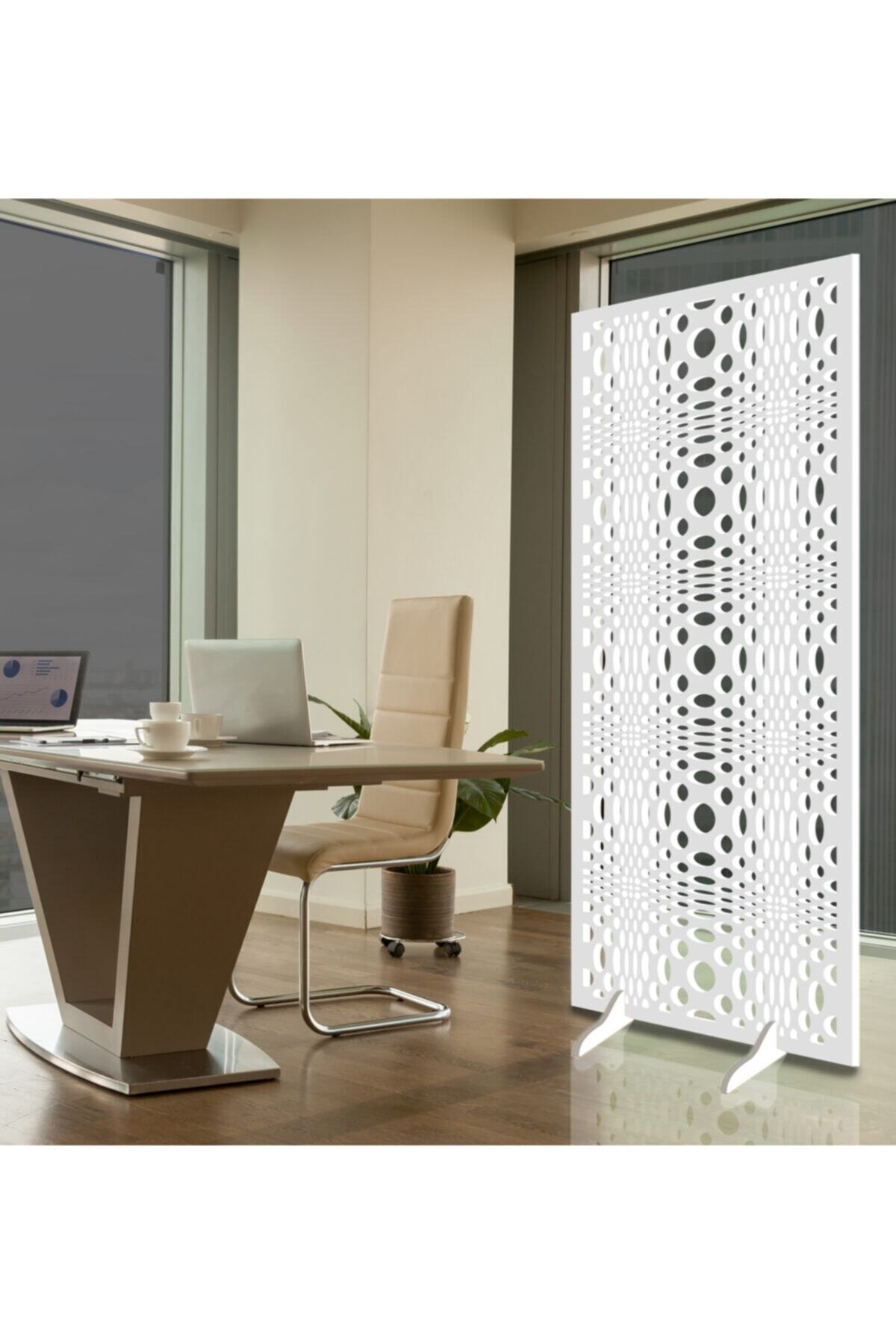Liar Dekor Liar Ahşap Seperatör (PARAVAN) - Ksp-92 - (10 MM) - (60 CM X 160 CM) - (BEYAZ)