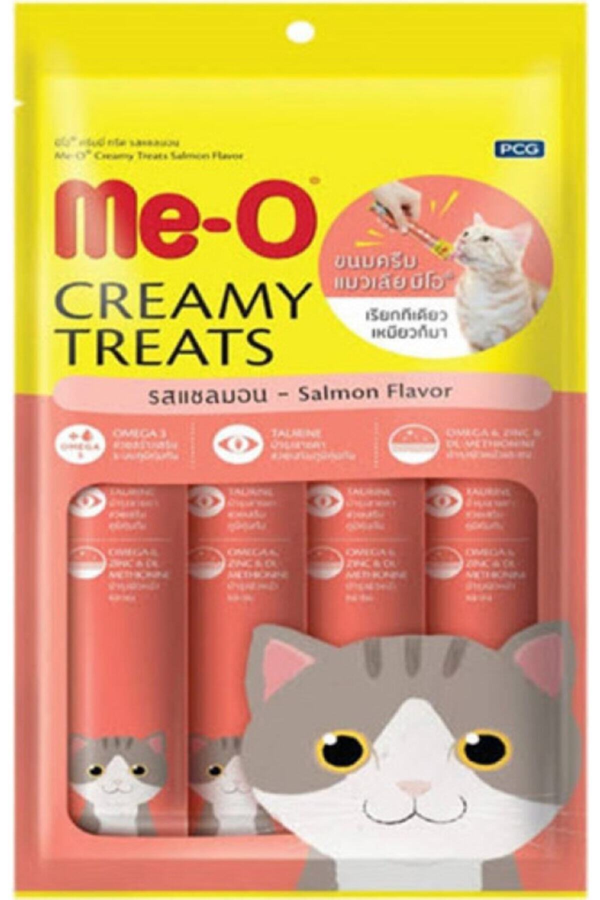 Meoa Me-o Creamy Treats Somonlu Krem Kedi Ödülü 4x15gr (4 Paket)