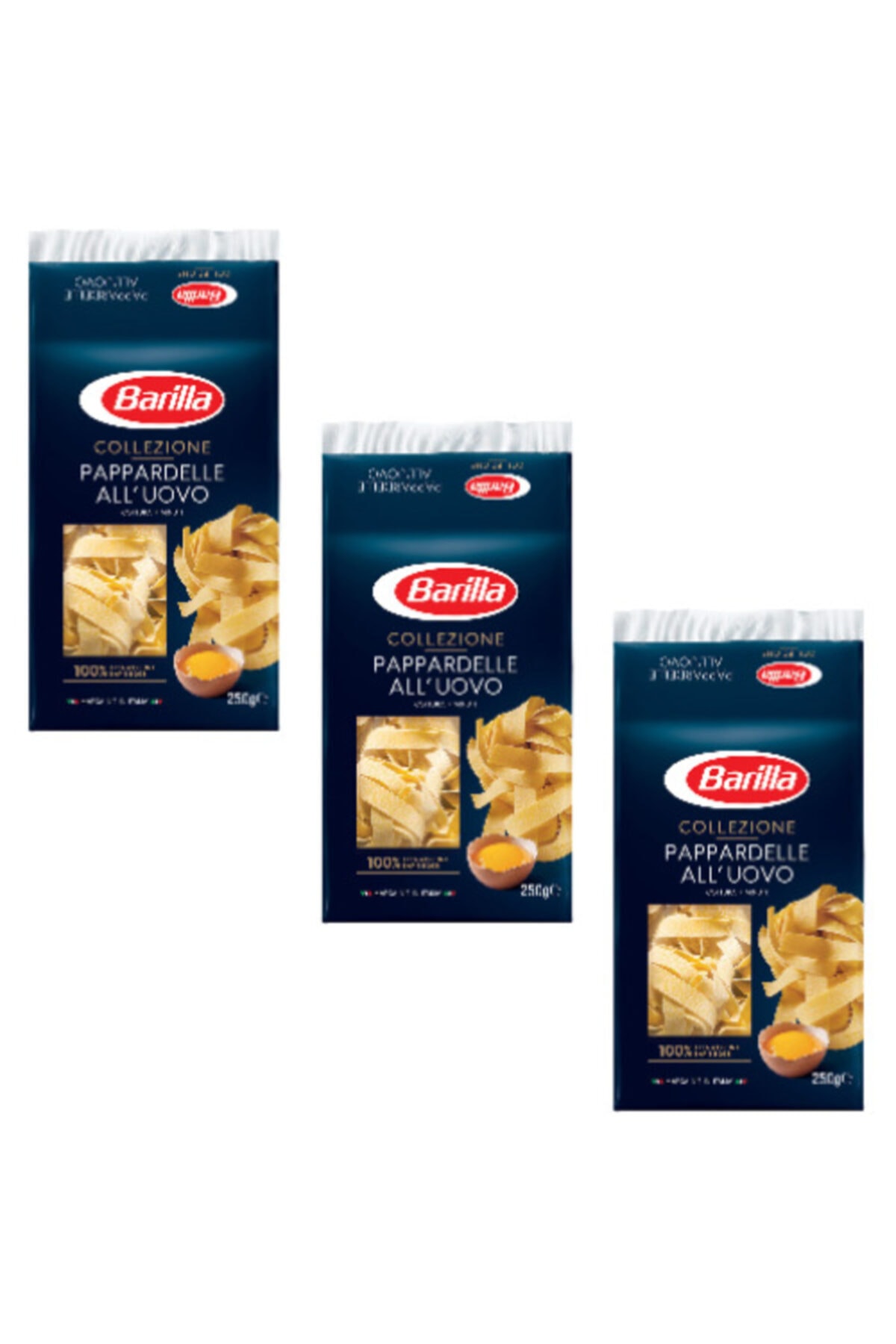 Barilla Yumurtalı Makarna (pappardelle All'uovo) 250 Gr. X 3 Paket Özel Koleksiyon
