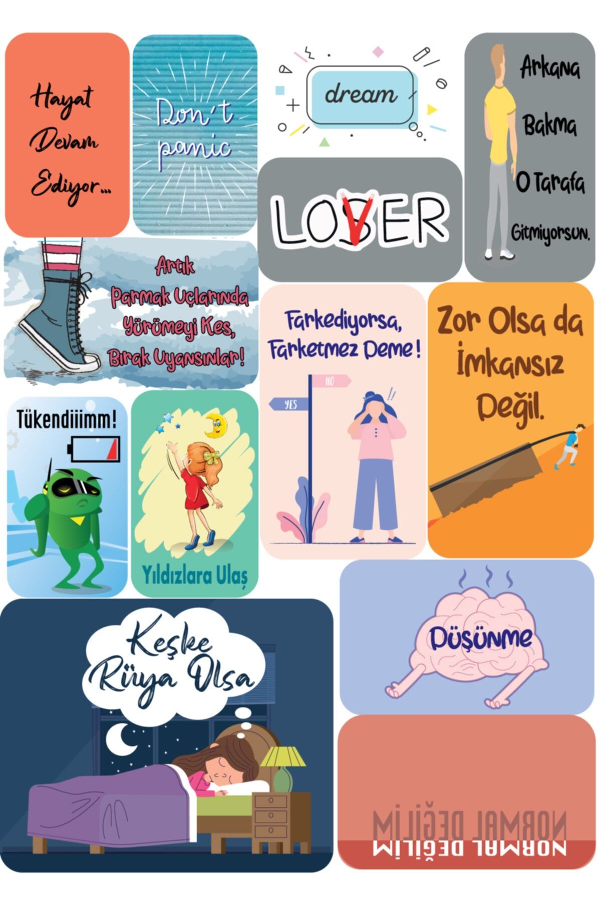 colortouch Sticker Seti-2-ajanda,defter,kitap,telefon,tablet,laptop Için Sticker Set-etiket Seti