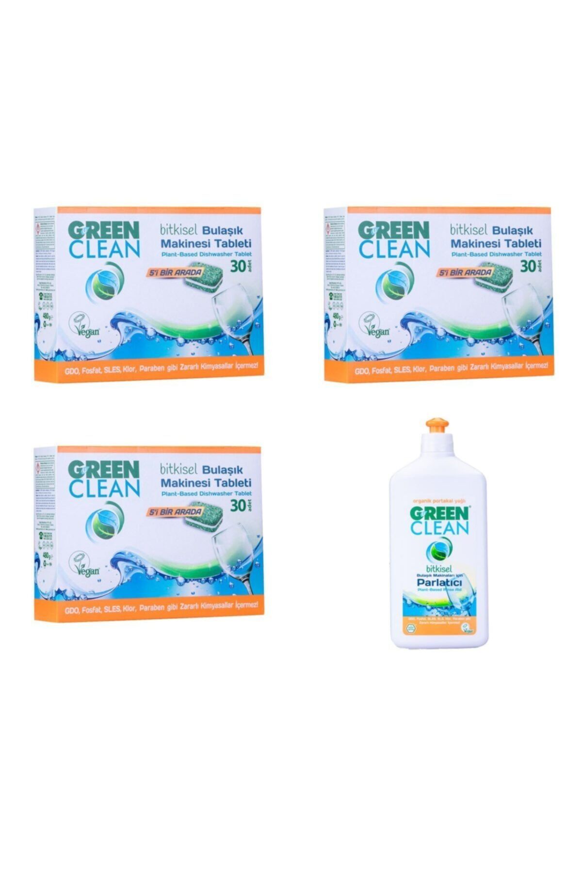 U Green Clean Ugc Bitkisel Bulaşık Makinesi Tablet ve Parlatıcı 500 ml 4'lü Paket