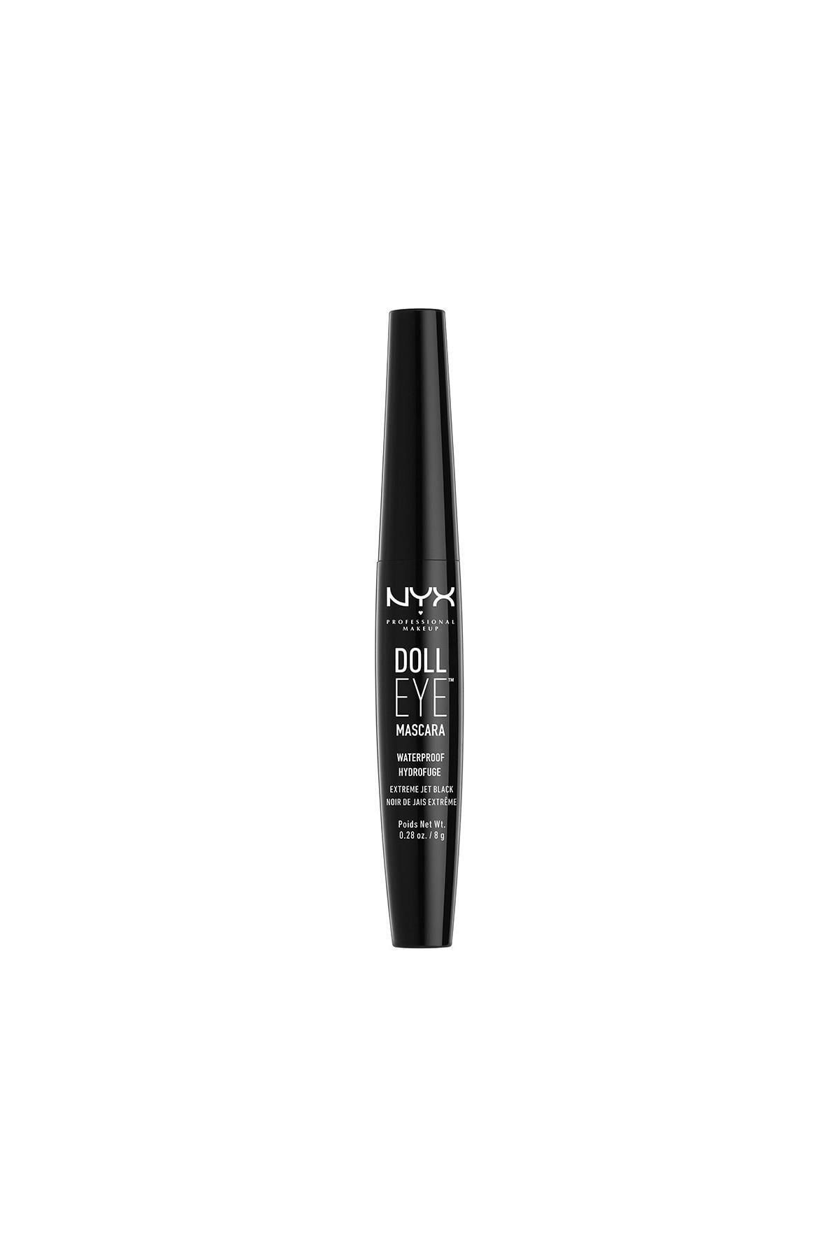 NYX Professional Makeup Suya Dayanıklı Siyah Maskara - Doll Eye Mascara Waterproof 22 g 800897123567