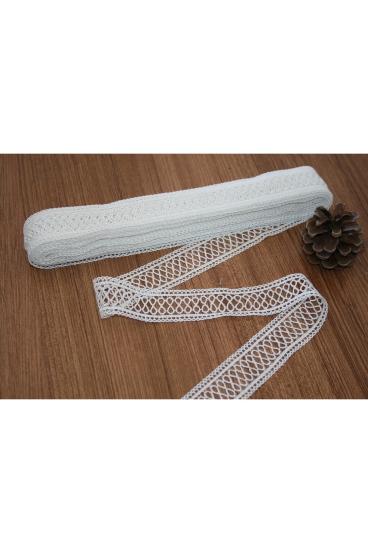 DANTEL Ikizler Fisto D18 Güpür Bant Parlak 9 Mt Krem