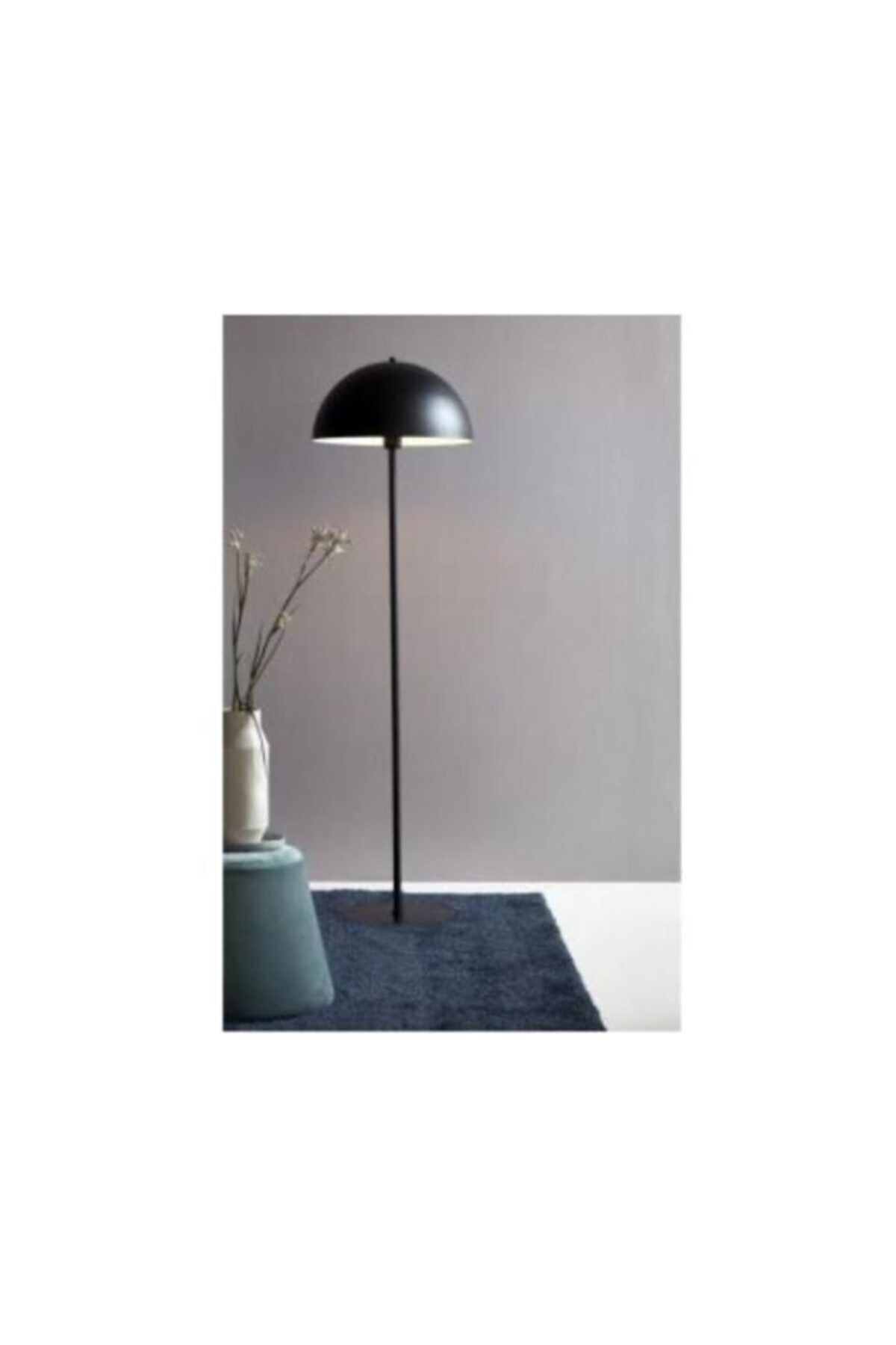 MYLİGHT S Retro Rustik Mat Siyah Lambader Köşe Lambası Metal Lambader En 40 Cm