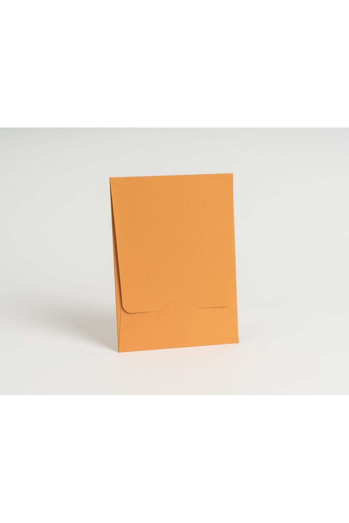 ARTİMED 14×20 cm Turuncu Dikey Uzun Kapaklı Davetiye Zarfı 100 Adet