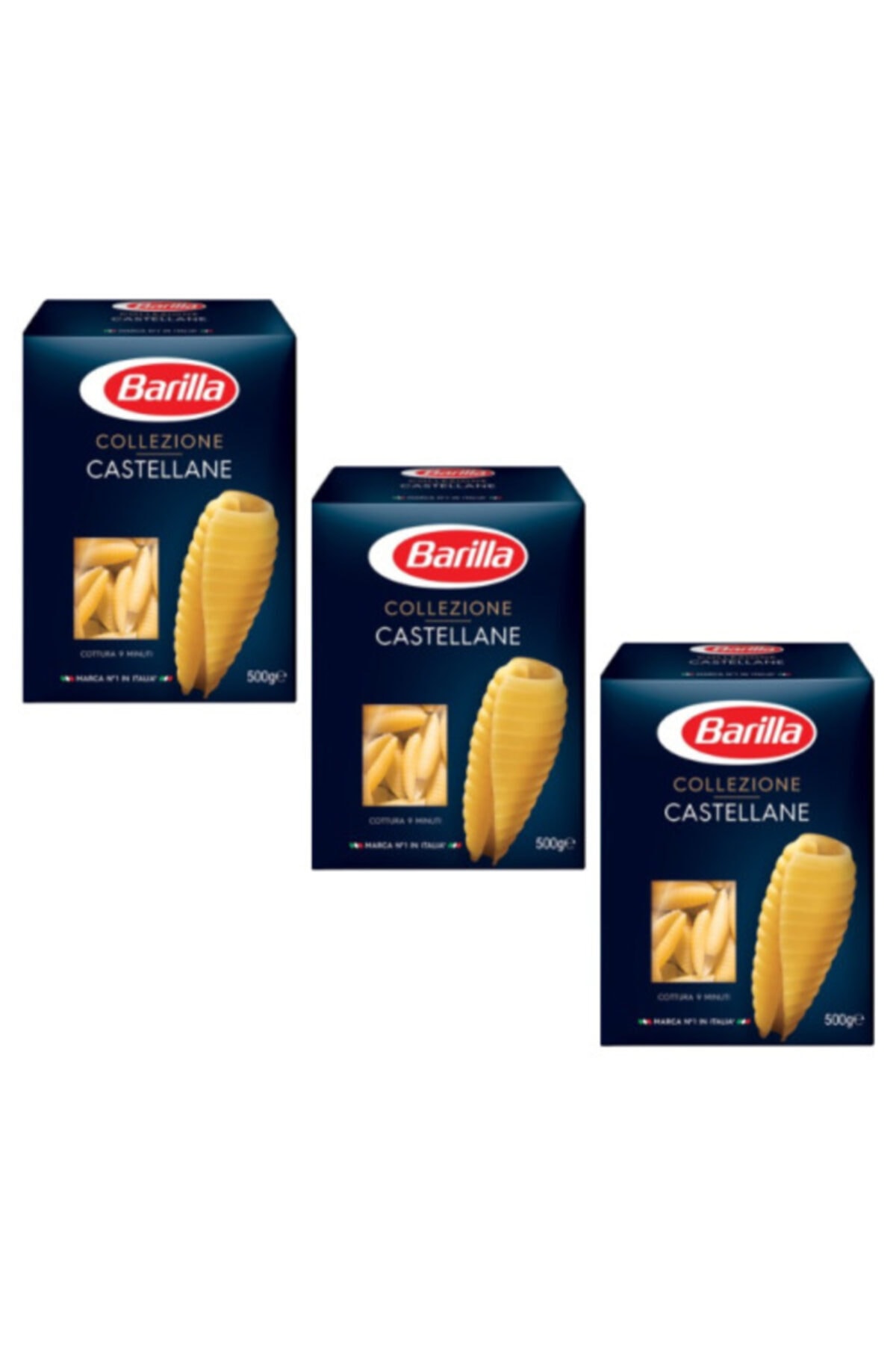 Barilla Castellane Sade Makarna Etek Şekli 500 Gr. X 3 Paket Özel Koleksiyon