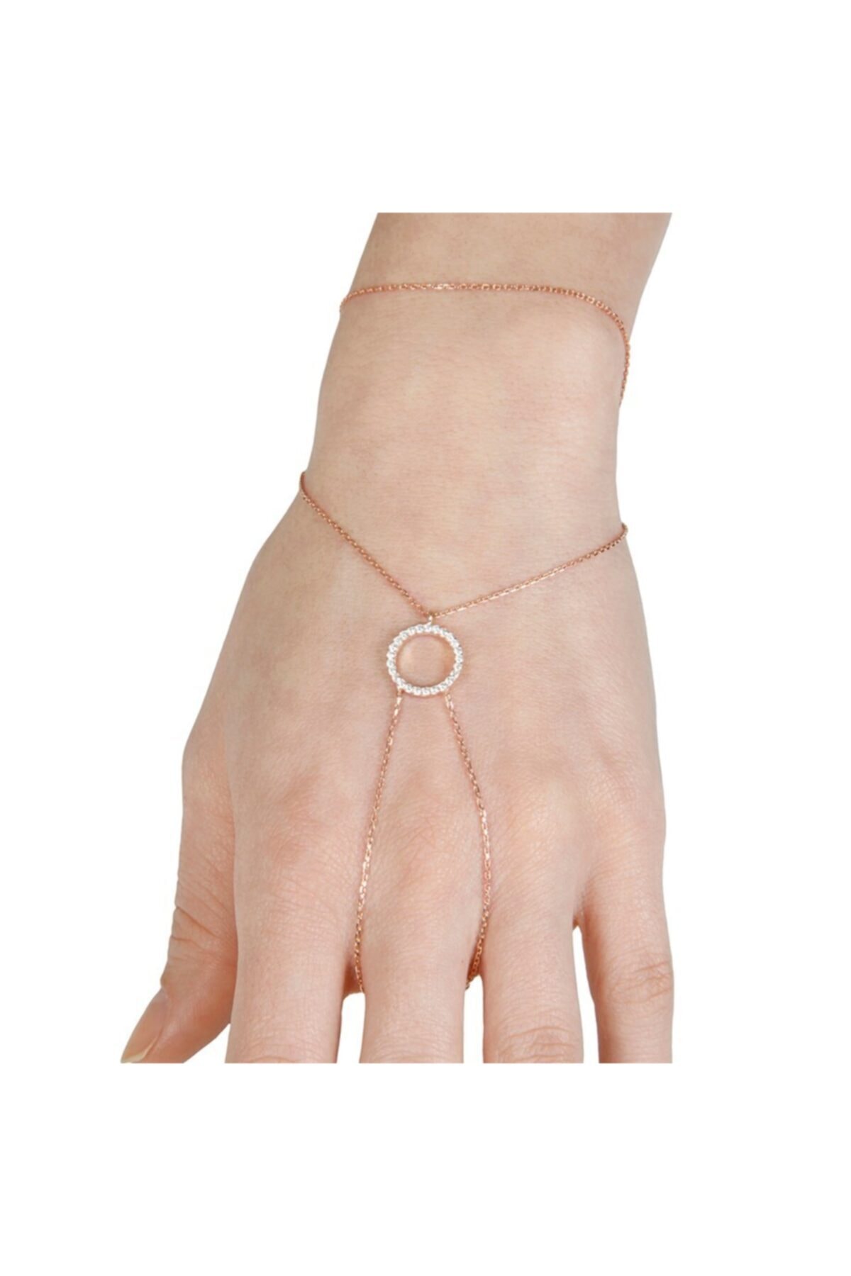 Afrodit Silver Kadın Rose Tek Halkalı Tasarım Gümüş Şahmeran Bileklik