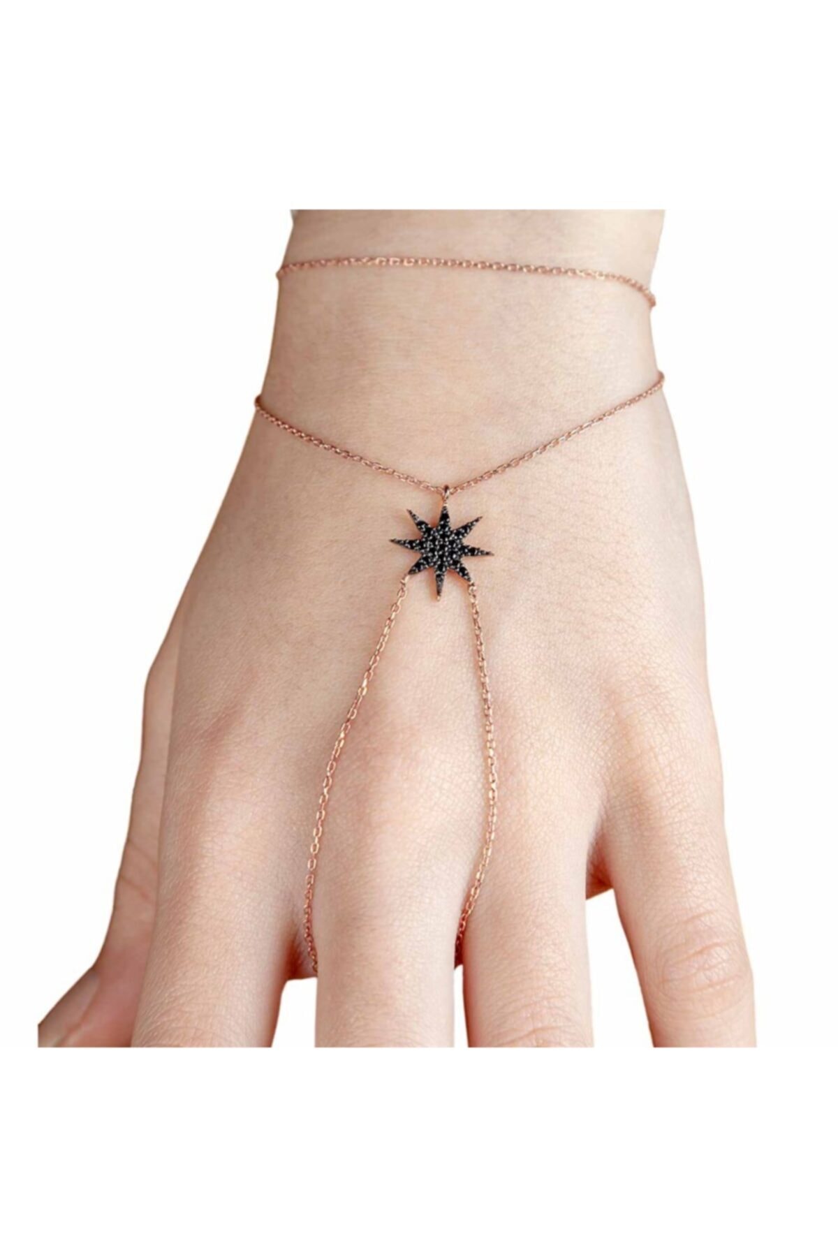 Afrodit Silver Kadın Rose Kutup Yıldızı Tasarım Gümüş Şahmeran