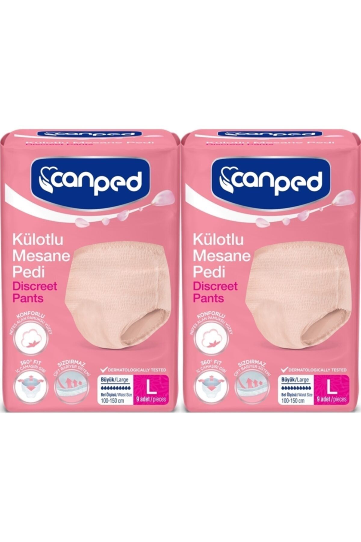 Canped Külotlu Mesane Pedi Large 100-140 Cm 2 X 9 :18 Adet