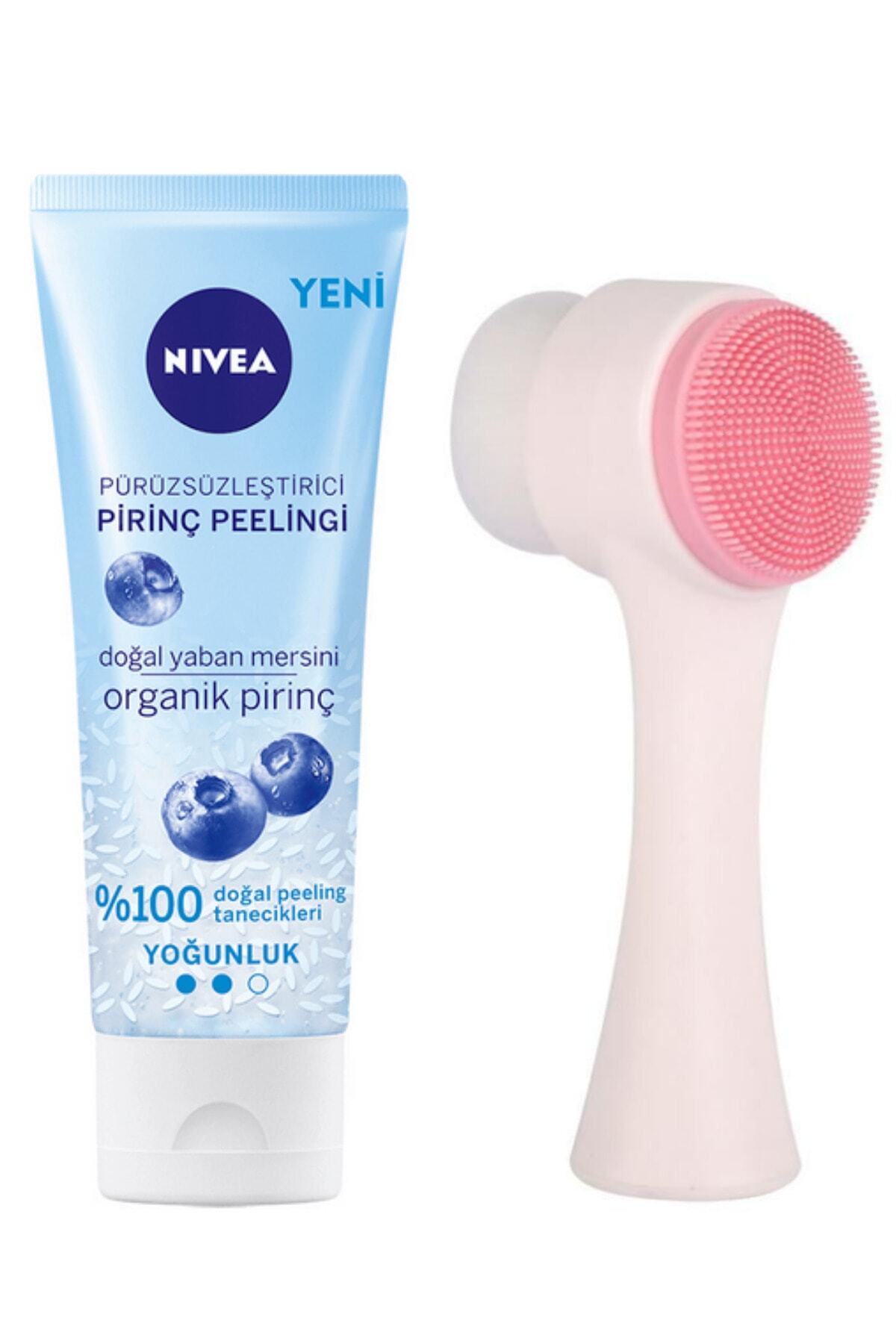 Nivea Cilt Temizleme Fırçası Ve Pürüzsüzleştirici Organik Pirinç Peeling 75ml