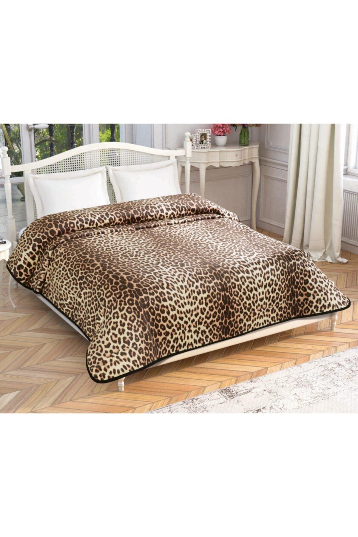 Taç Çift Kişilik Leopard Battaniye