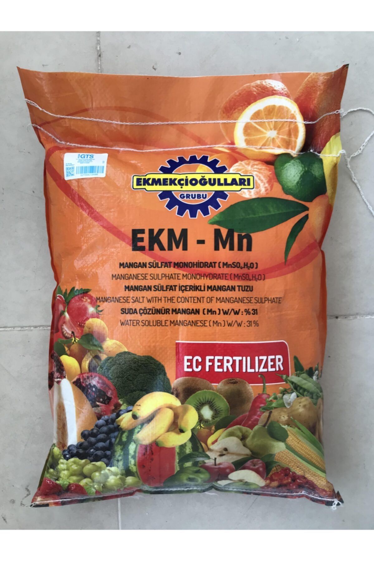 Ekmekçioğulları Mangan Sülfat Gübresi Mangan Tuzu- 25 kg