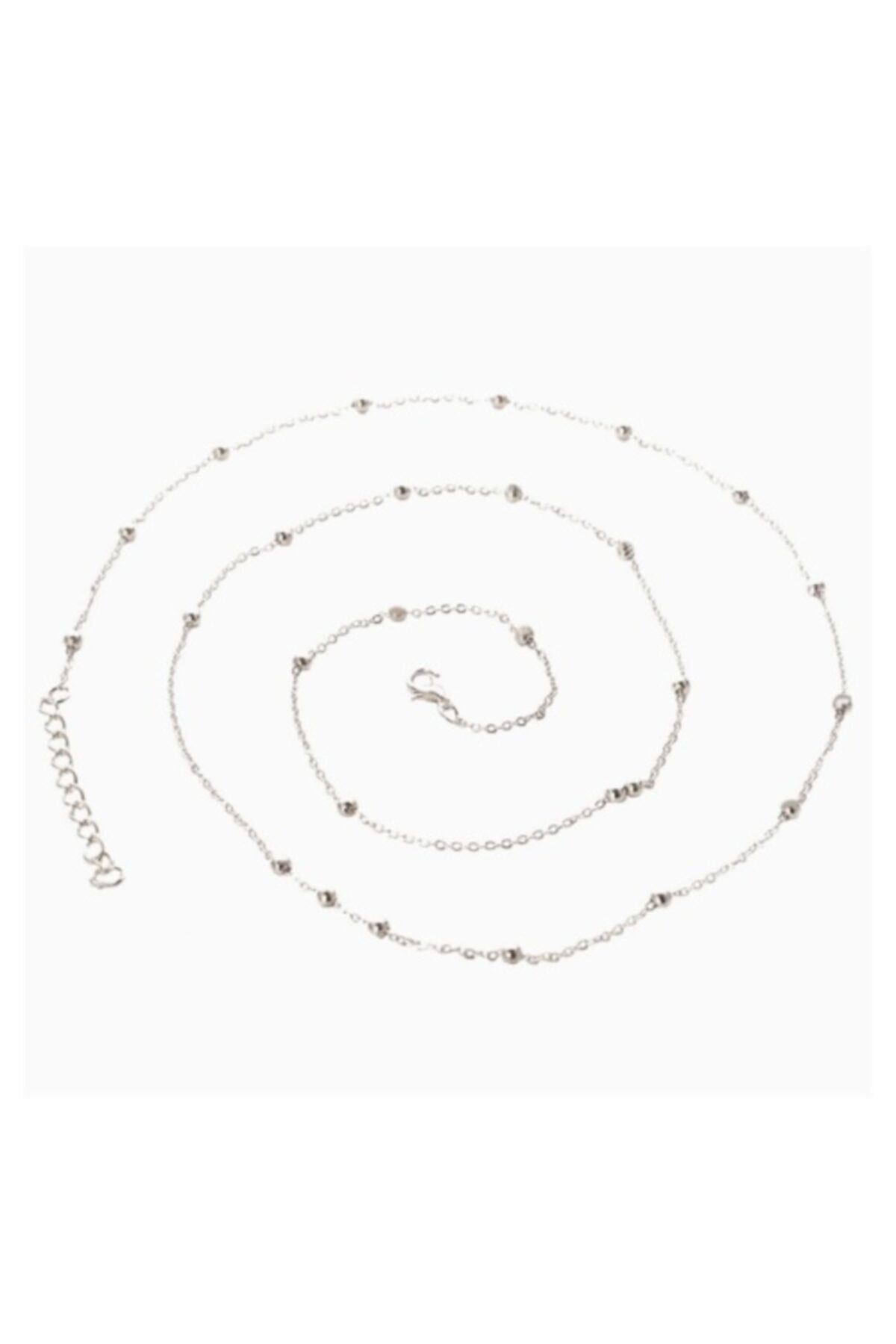 ROSALINDA COLLECTION Chic Silver Küçük Toplu Bel Zinciri Vücut Takısı Bel Aksesuarı