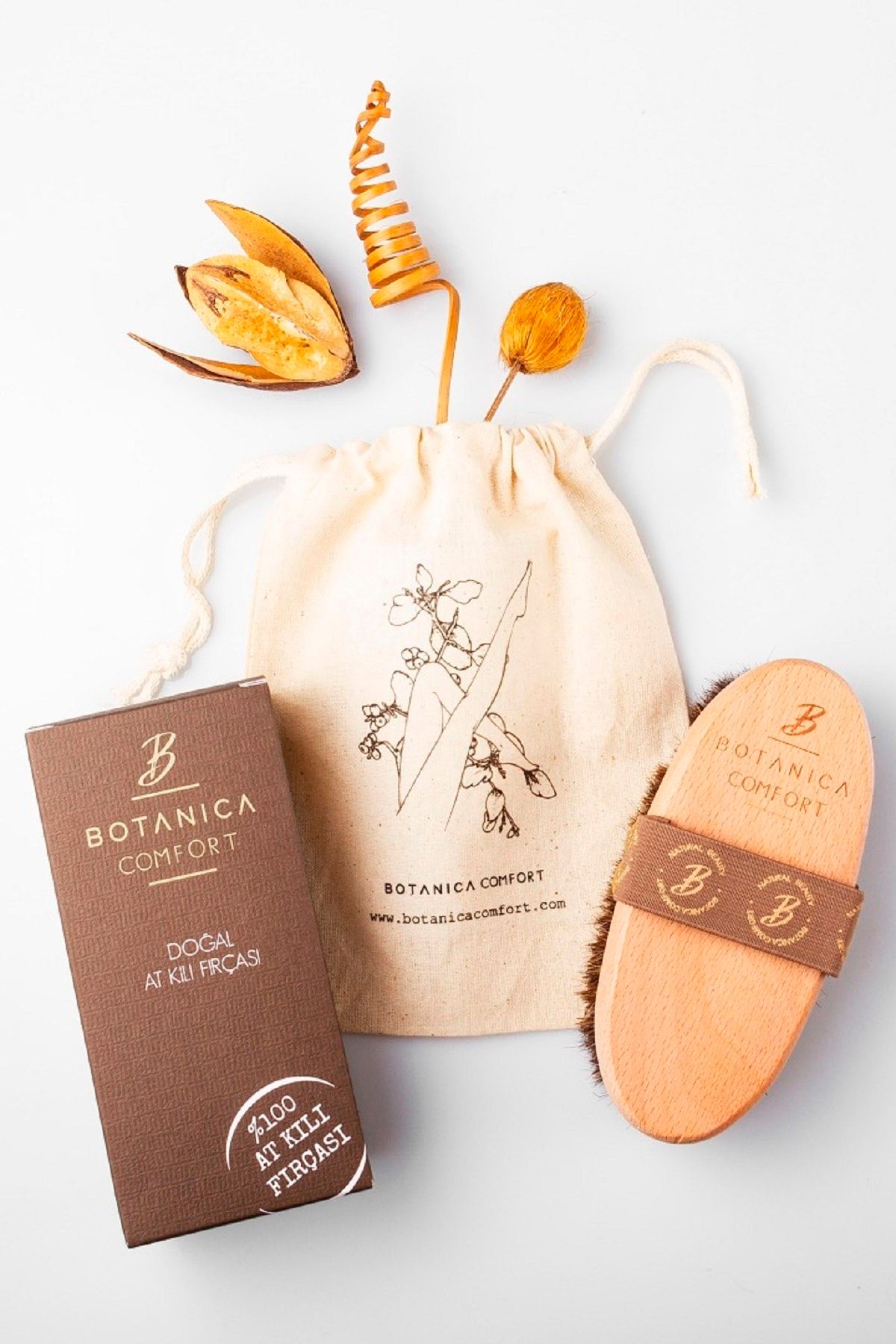 BOTANICA COMFORT Selülit Karşıtı Doğal At Kılı Fırçası