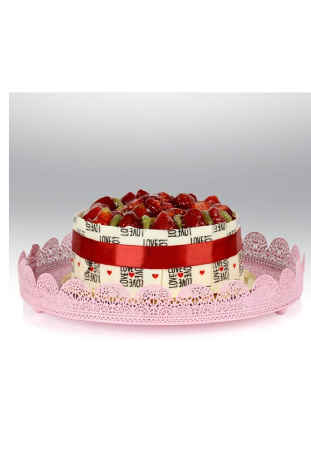 TahtakaleToptancıları Metal Cupcake Standı Pembe Kek Standı