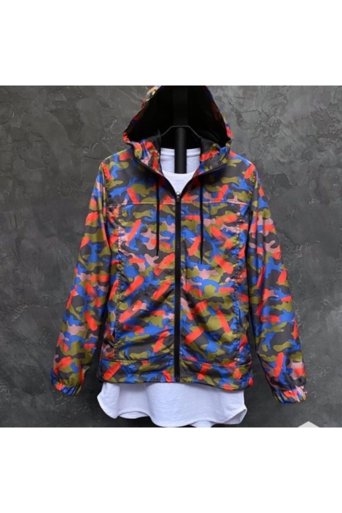 ROLLIE Erkek Desenli Baskılı Yağmurluk