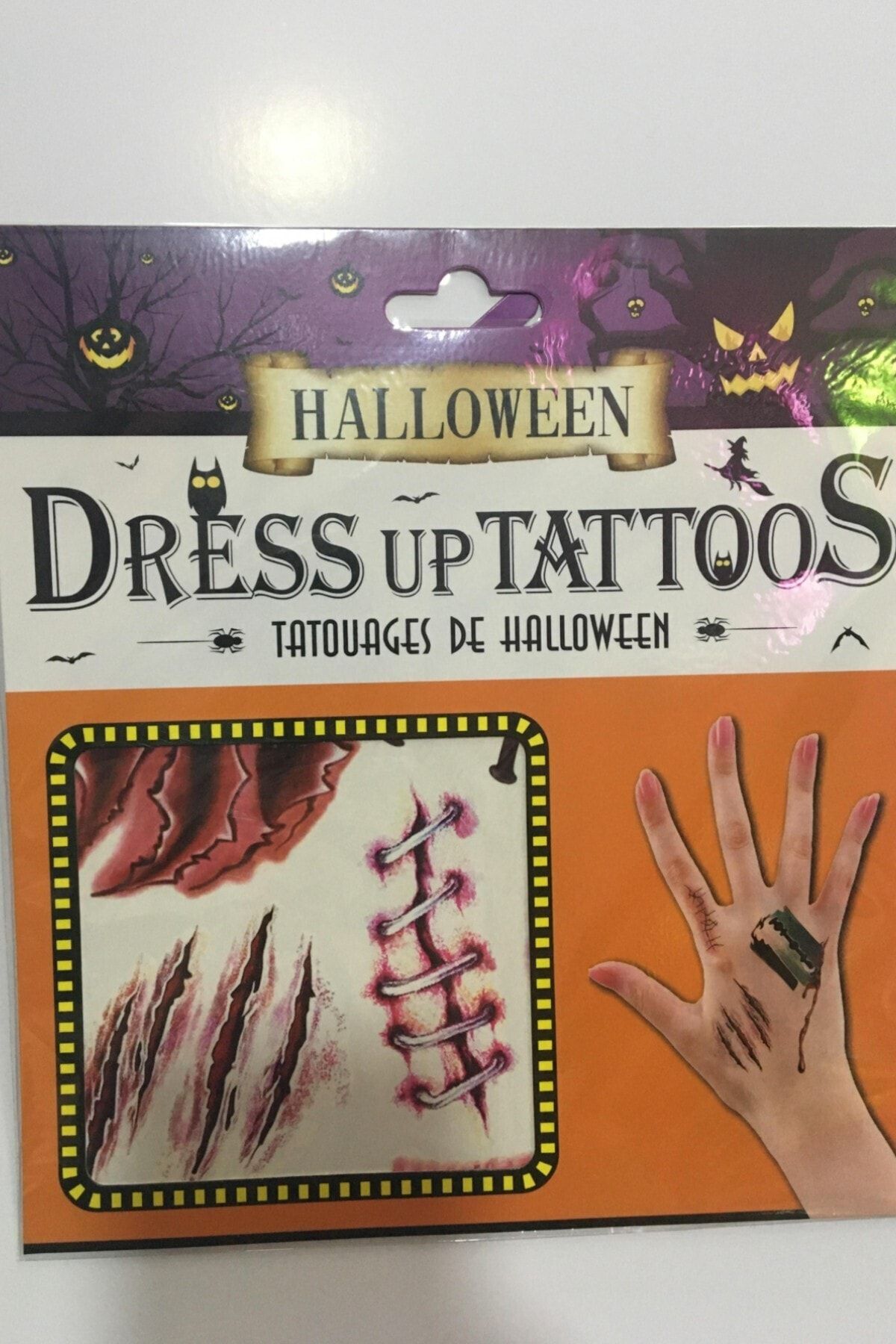 Samur Halloween Geçici Dövme Dikiş Modeli