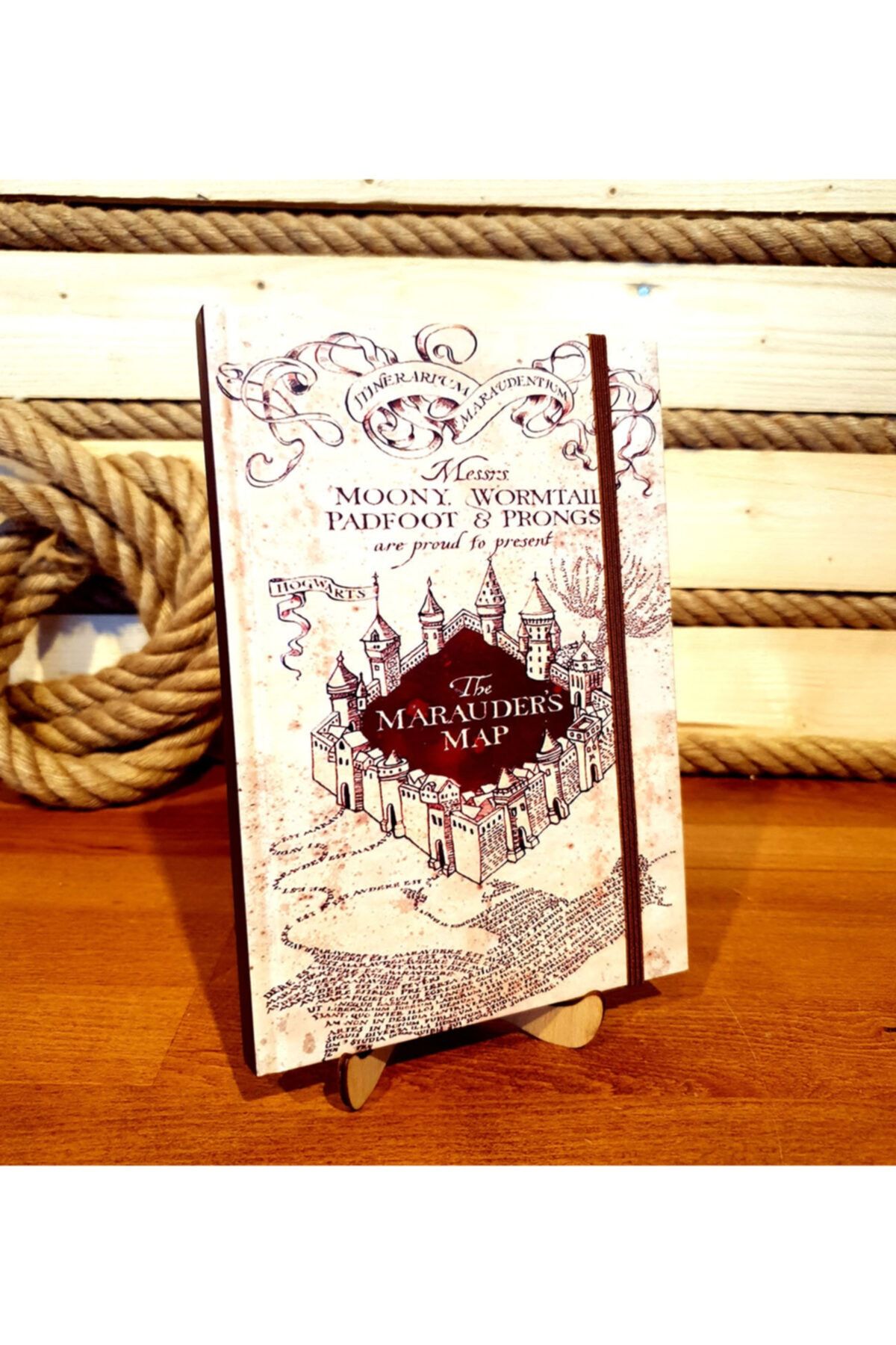 by rk tasarım Harry Potter Büyücü Haritası Özel Tasarım Çizgisiz Kalın Kapaklı Sayfa Ayraçlı Defter