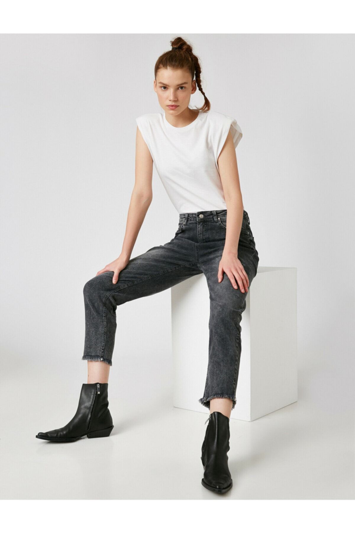 Koton Kadın Gri Jeans 1KAK47145MD