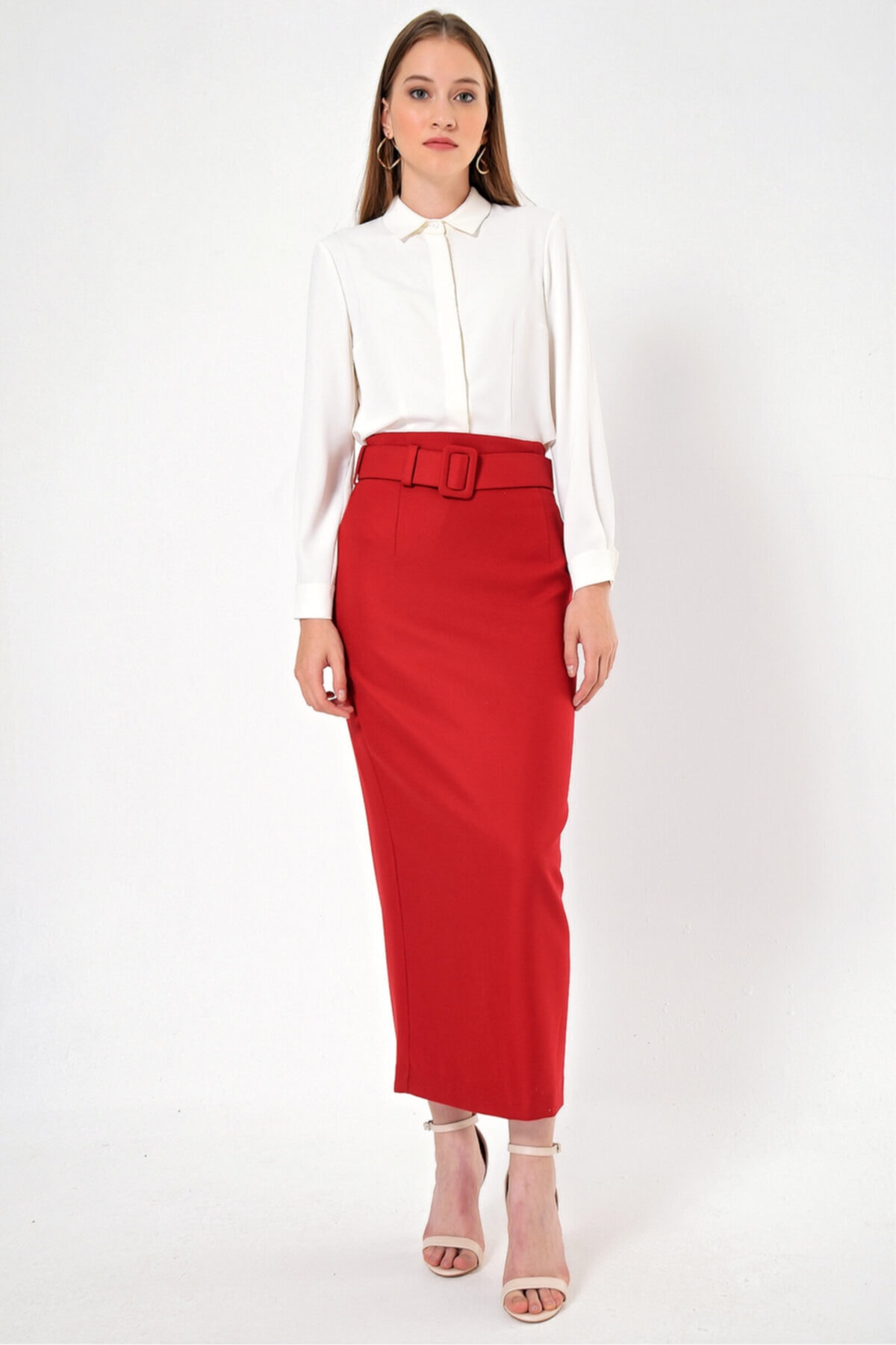 Aker Kadın Kırmızı Etek