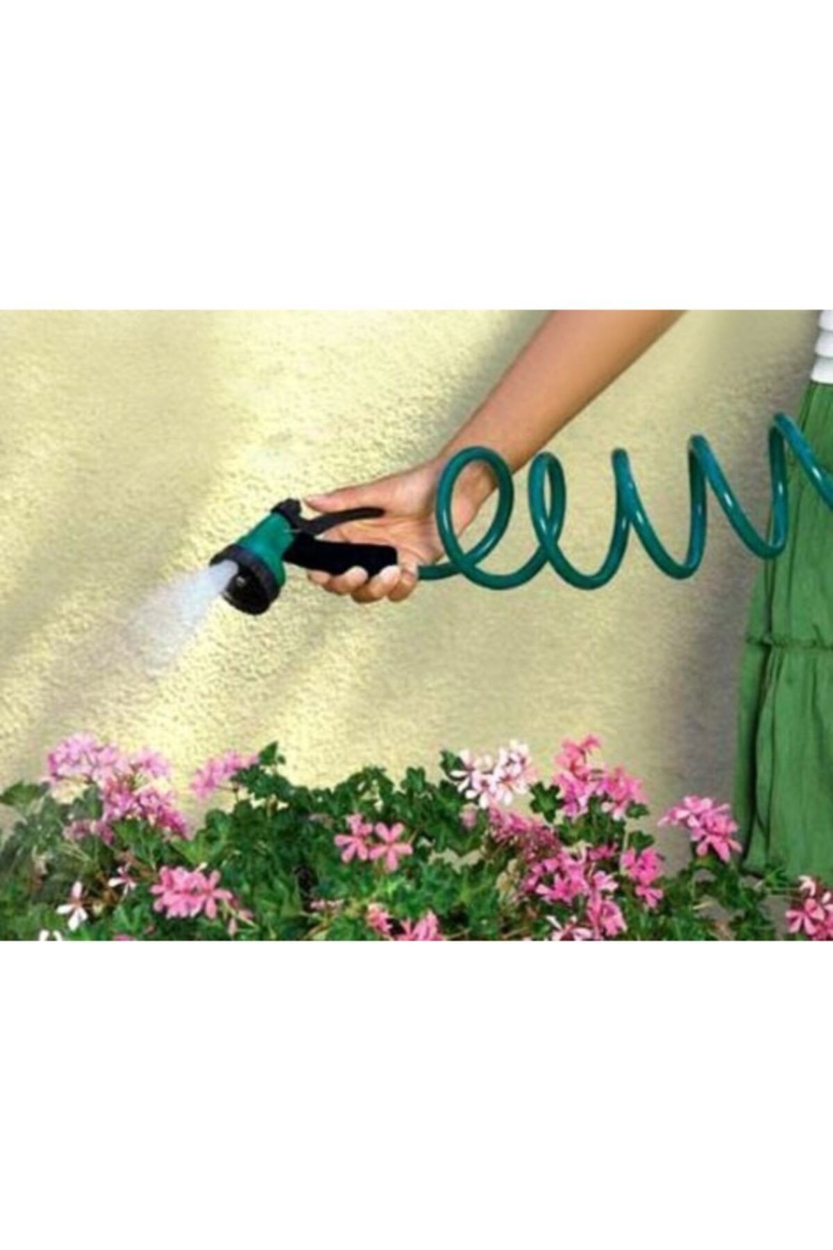rennway 4 Fonksiyonlu 15 Metre Sulama Başlıklı Spiral Hortum