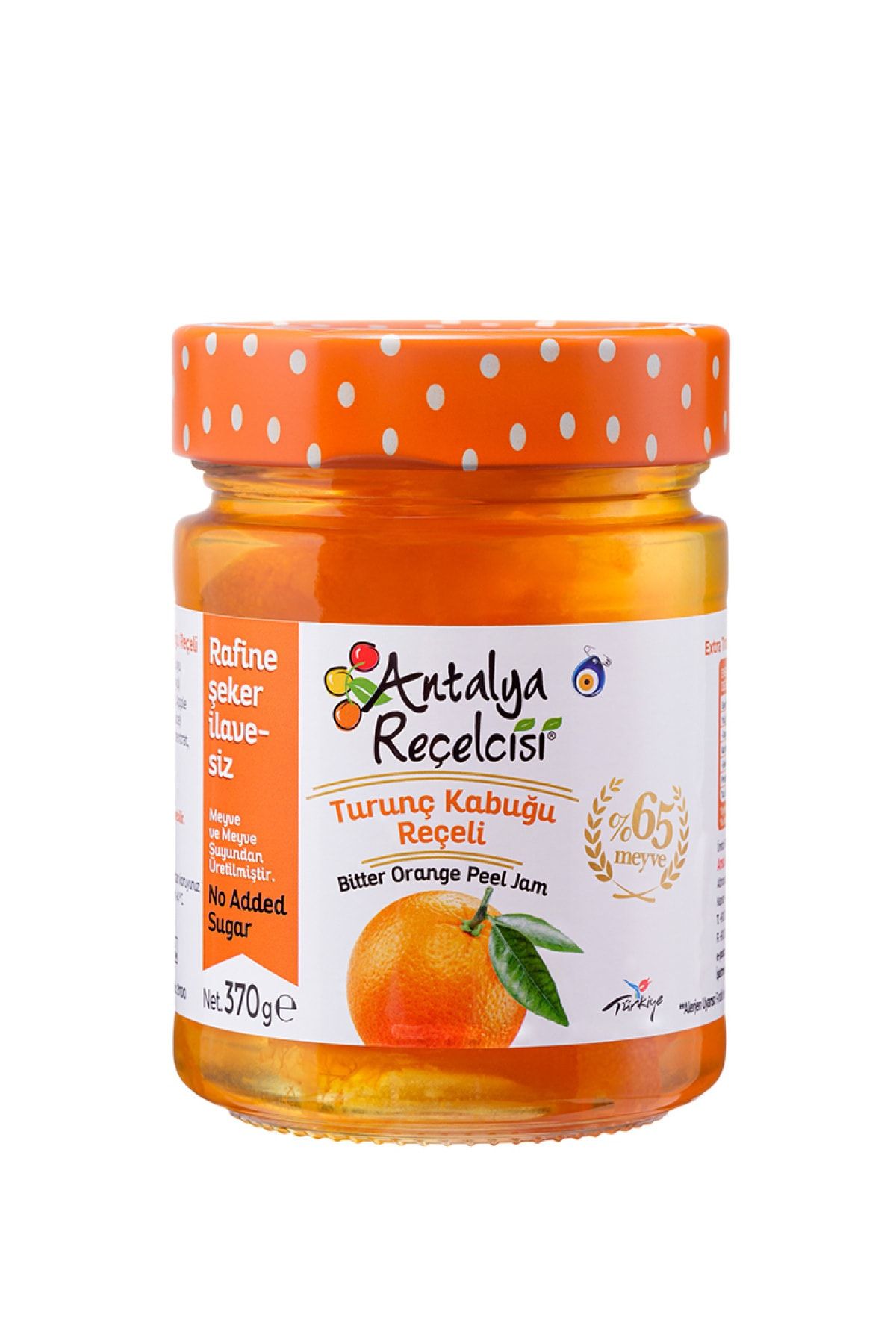 Antalya Reçelcisi Turunç Kabuğu Reçeli Şeker Ilavesiz 370gr