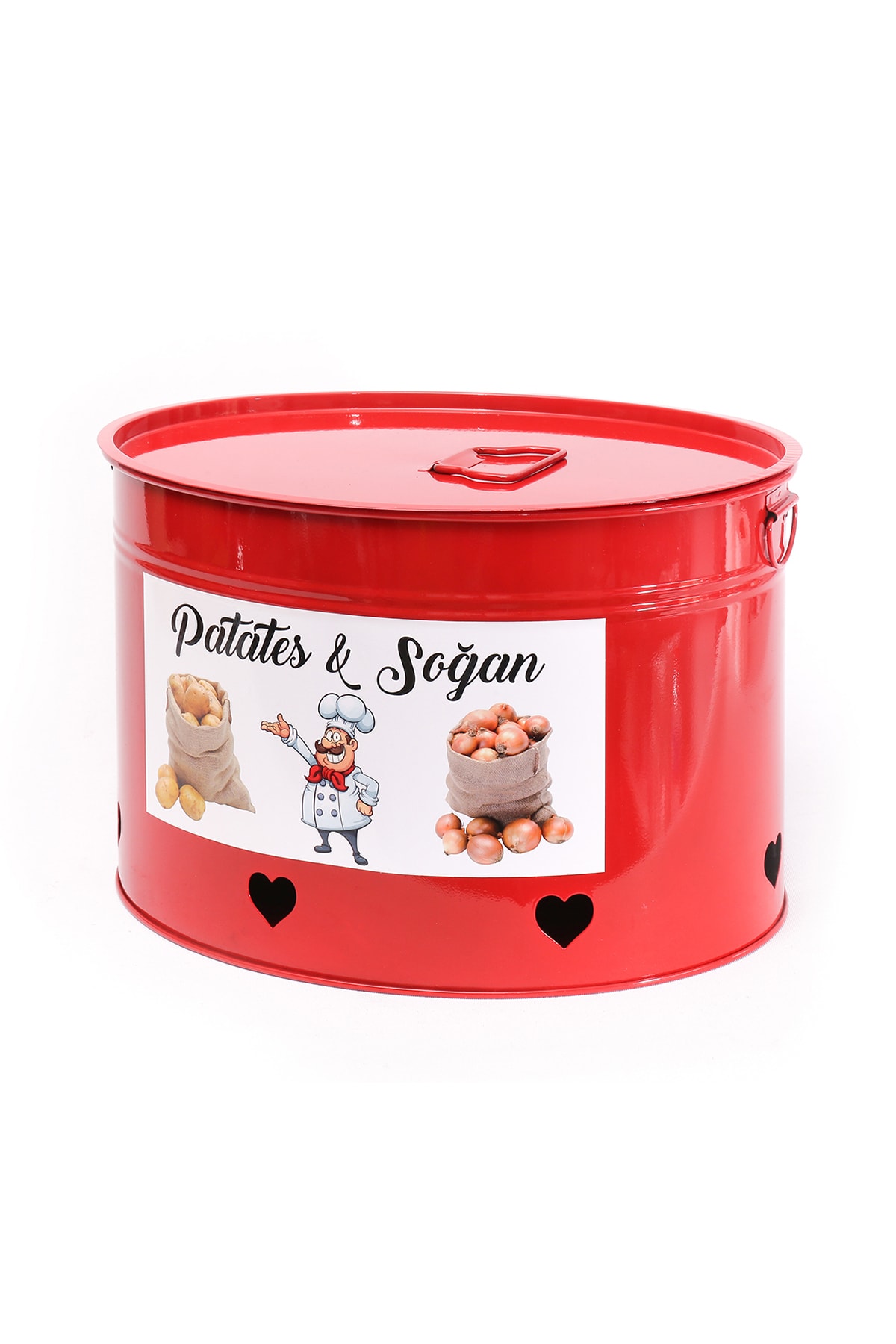 Zarif Home Bölmeli Patates Sogan Kabı Kırmızı