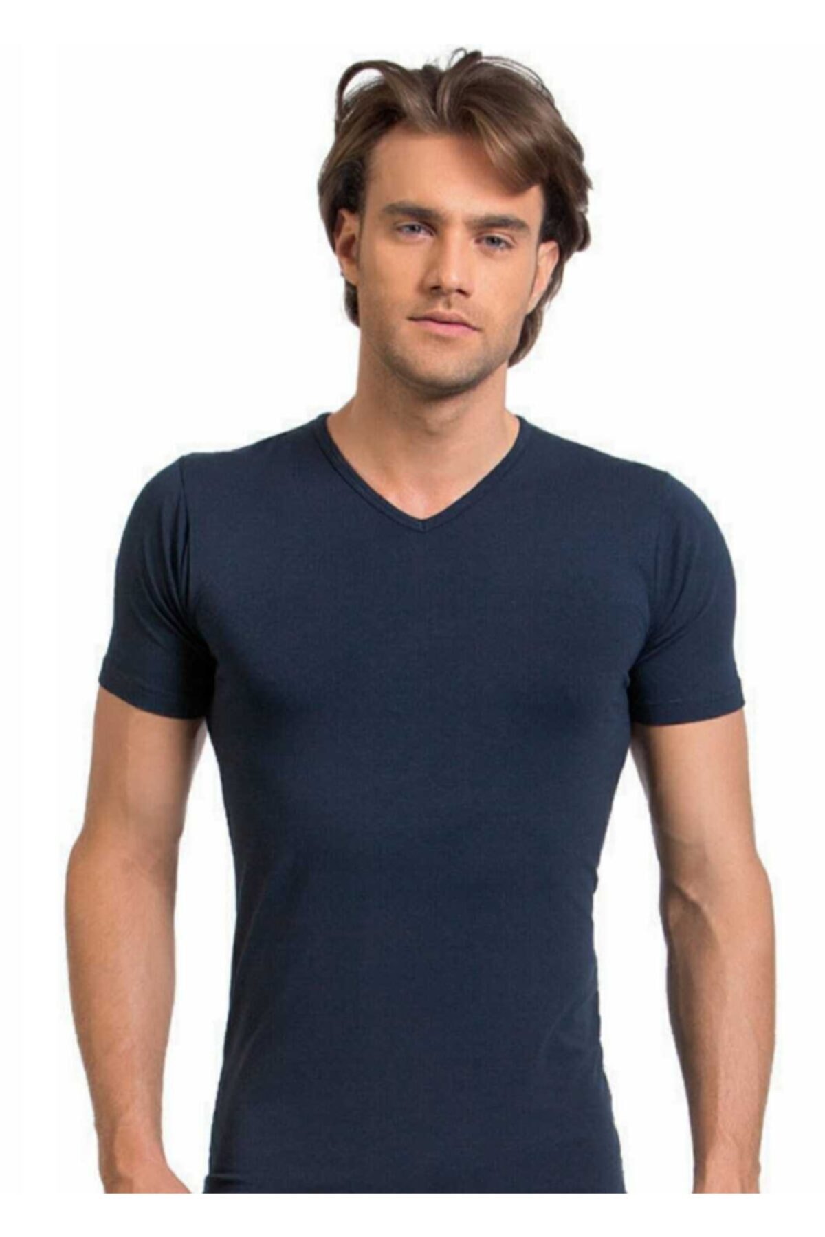 Öztaş Underwear Erkek Lacivert V Yaka Fanila