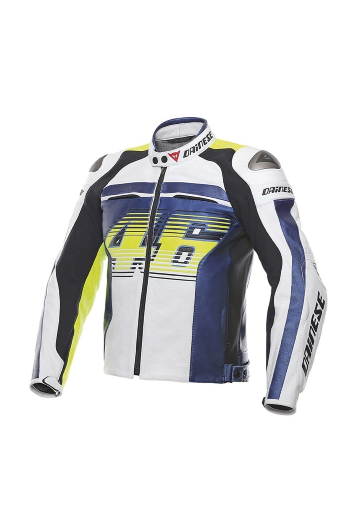 Dainese Vr46 D1 Deri Mont White Blue Fluo Yellow