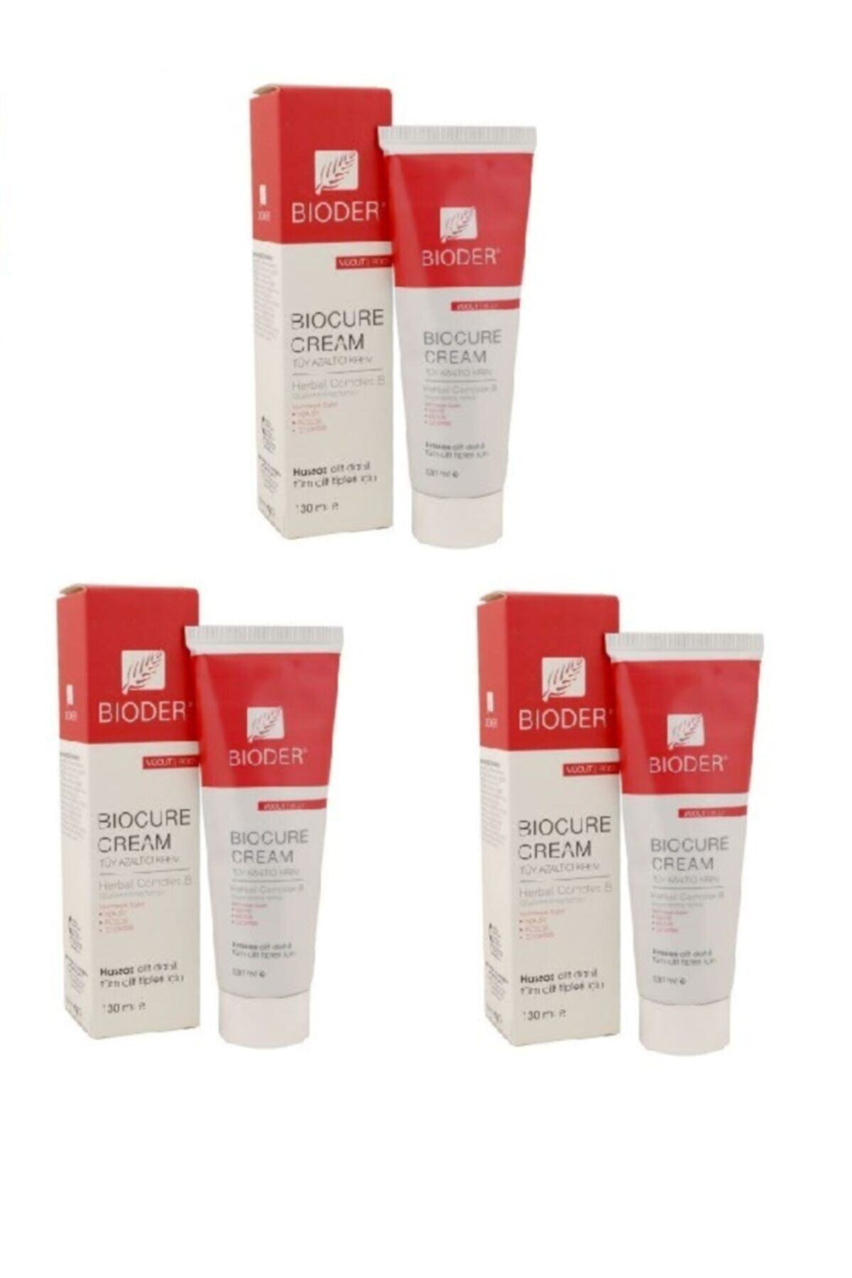 Bioder Biocure Tüy Azaltıcı Krem 130 Ml Vücut Için X3 Adet