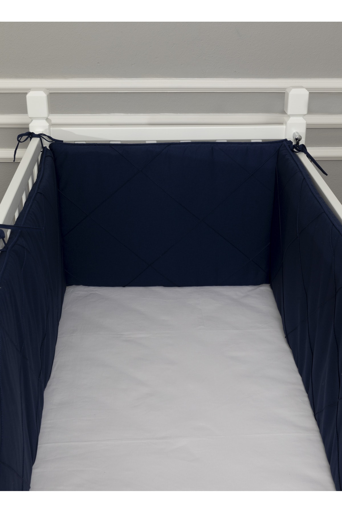 MAYA BABY Lacivert Klasik Yan Koruma Seti 3 Parça 70x140